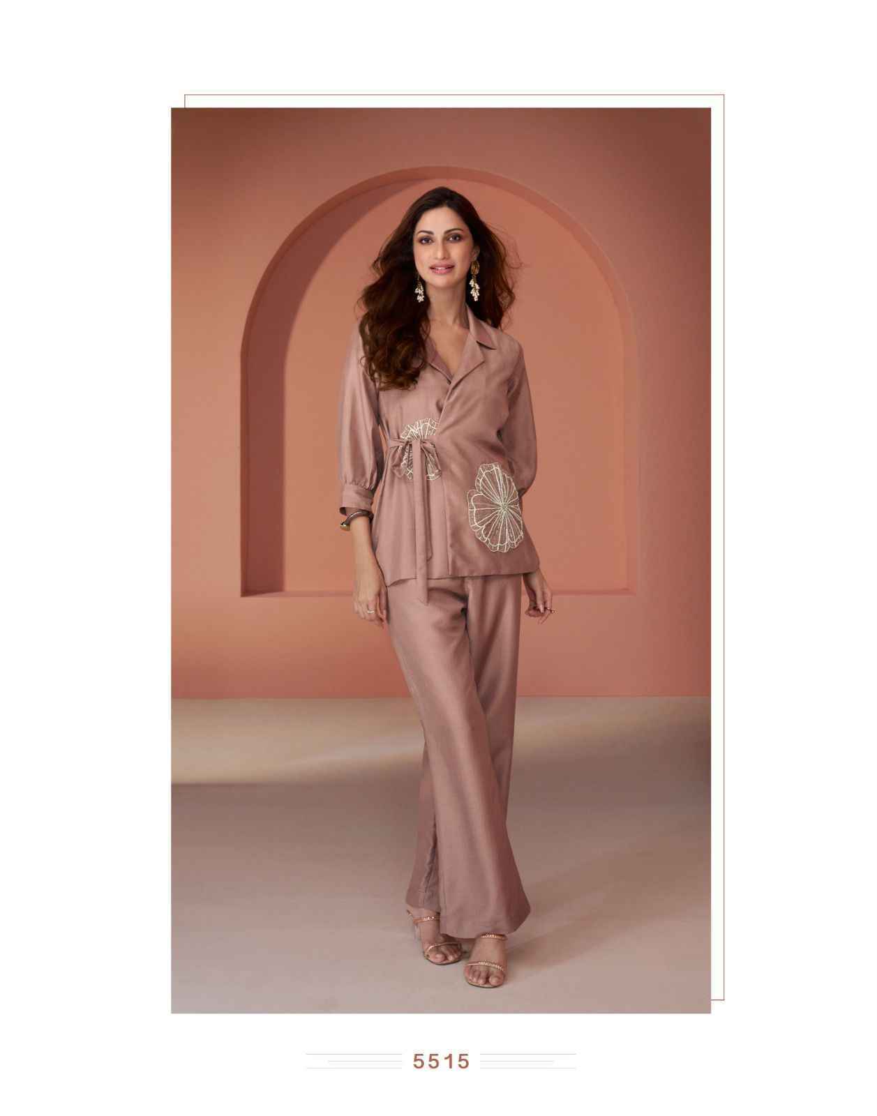 Sayuri Designer Pearl Silk Readymade Co Ord Set Wholesale Rate ( 5 Pcs Catalog )