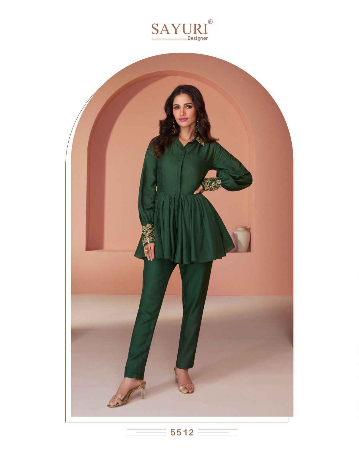 Sayuri Designer Pearl Silk Readymade Co Ord Set Wholesale Rate ( 5 Pcs Catalog )