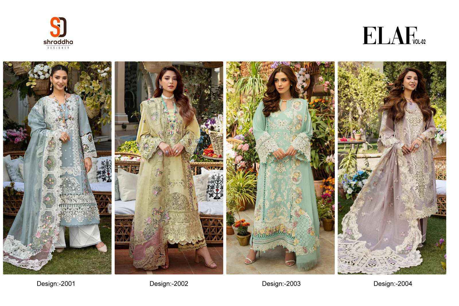 Shraddha Designer Elaf Vol 2 Cotton Salwar Kameez Wholesale Price ( 4 Pcs Catalog )