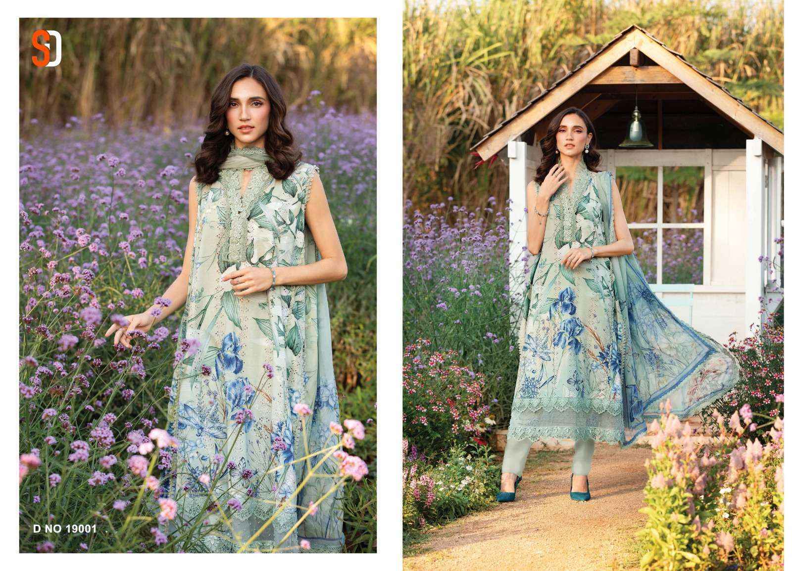 Shraddha Designer Maria B Chikankari Cotton Collection Vol 19 Cotton Salwar Kameez Wholesale Price ( 6 Pcs Catalog )