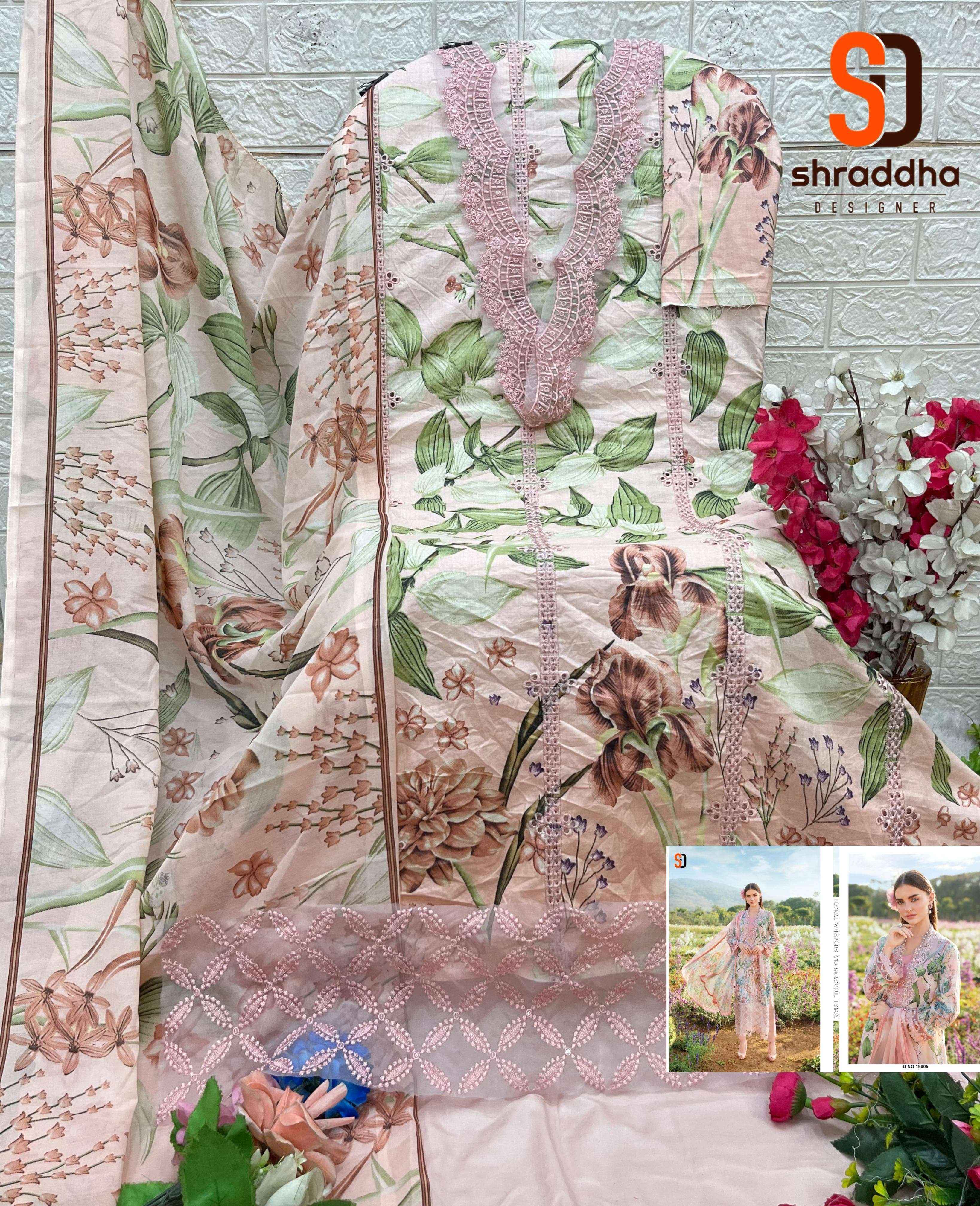 Shraddha Designer Maria B Chikankari Cotton Collection Vol 19 Cotton Salwar Kameez Wholesale Price ( 6 Pcs Catalog )