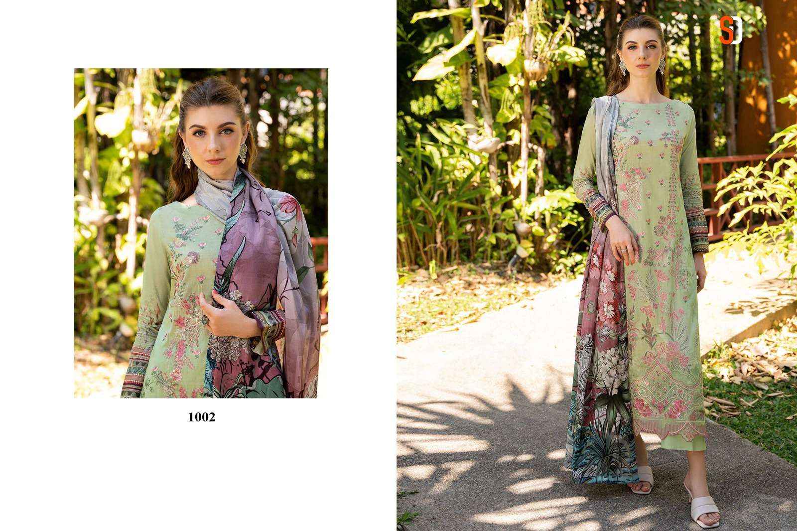 SHRADDHA DESIGNER RAMSHA VOL 1 COTTON EMBROIDERIS WORK SUIT WHOLESALE RATE ( 4 PCS CATALOG )