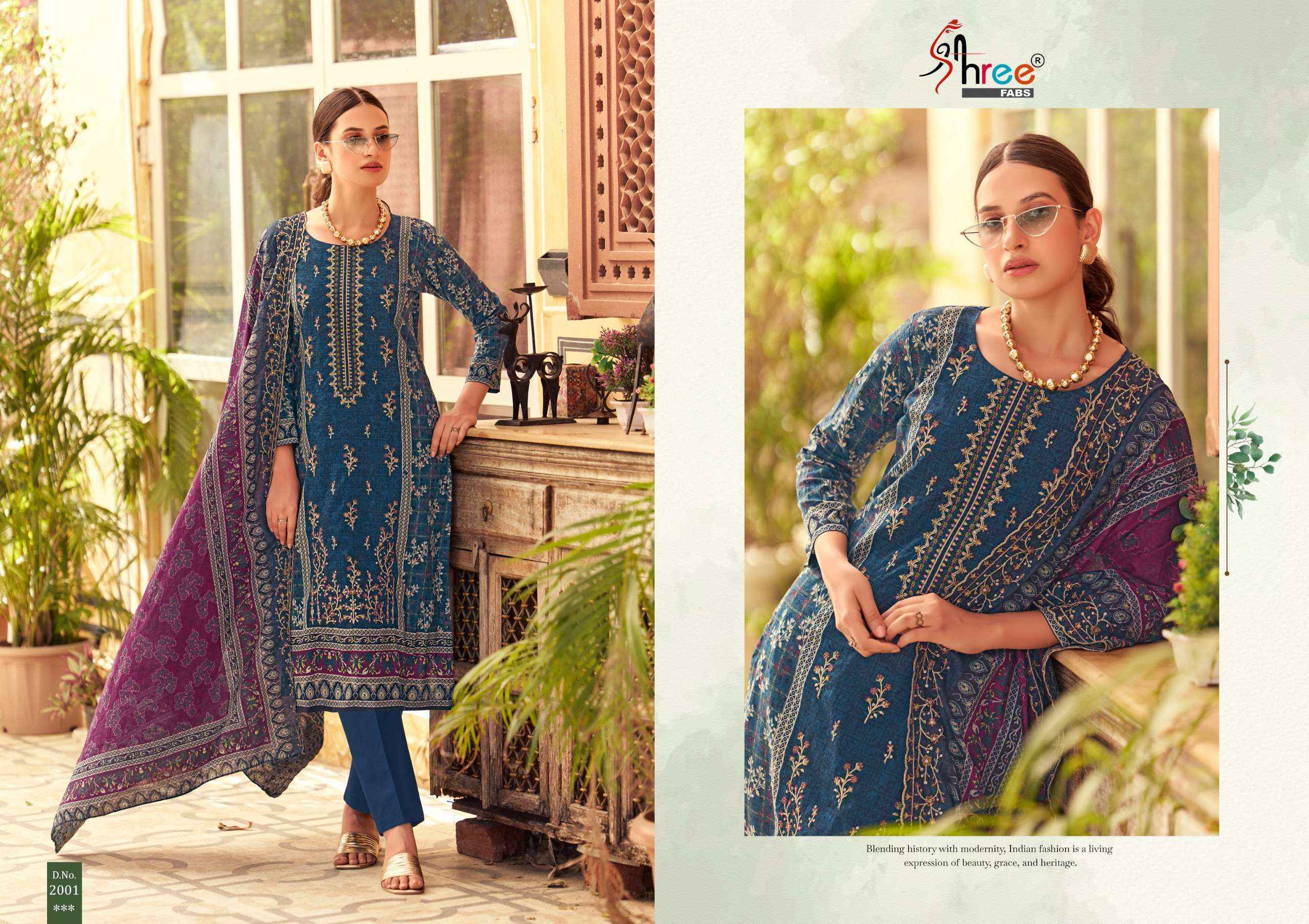 Shree Fabs Bin Saeed  Vol 20 Lawn Cotton Pakistani Suits ( 6 pcs Catalogue )