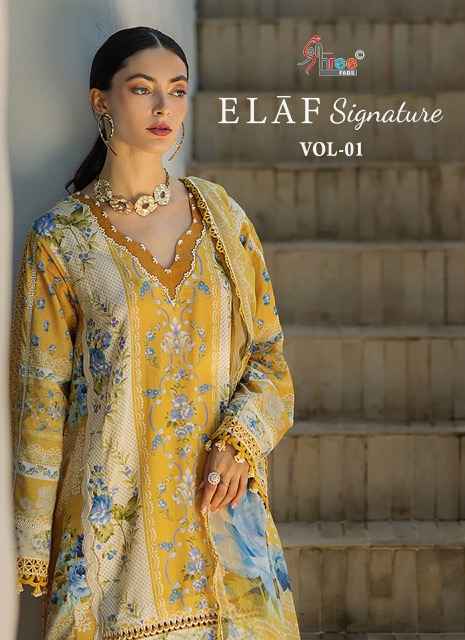 Shree Fabs Elaf Signature Vol 1 Viscouse Pakistani Suits ( 6 pcs Catalogue )