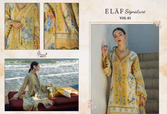Shree Fabs Elaf Signature Vol 1 Viscouse Pakistani Suits ( 6 pcs Catalogue )