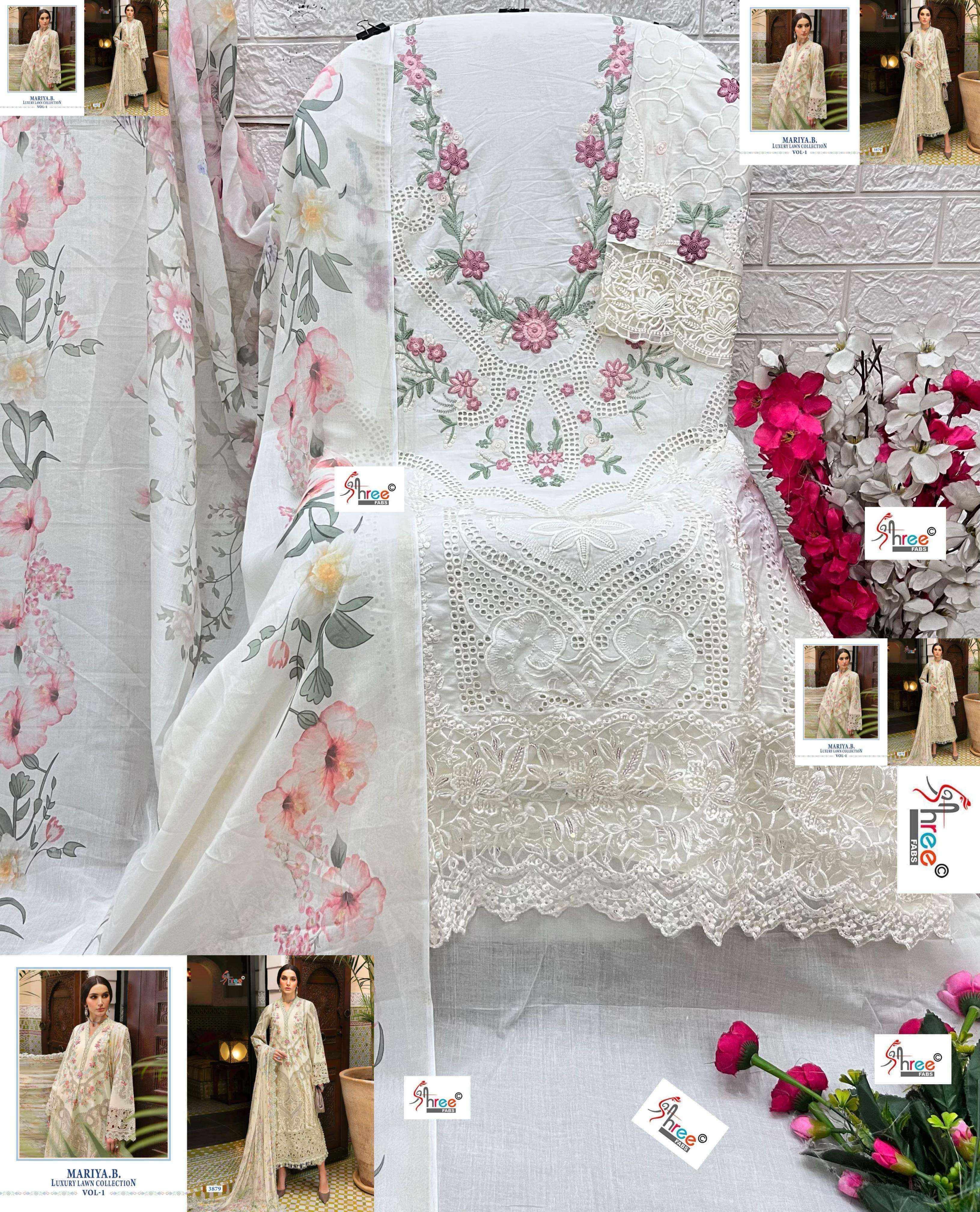 Shree Fabs Mariya B Luxury Lawn Collection Vol 1 Cotton Dress Material ( 7 pcs Catalogue )