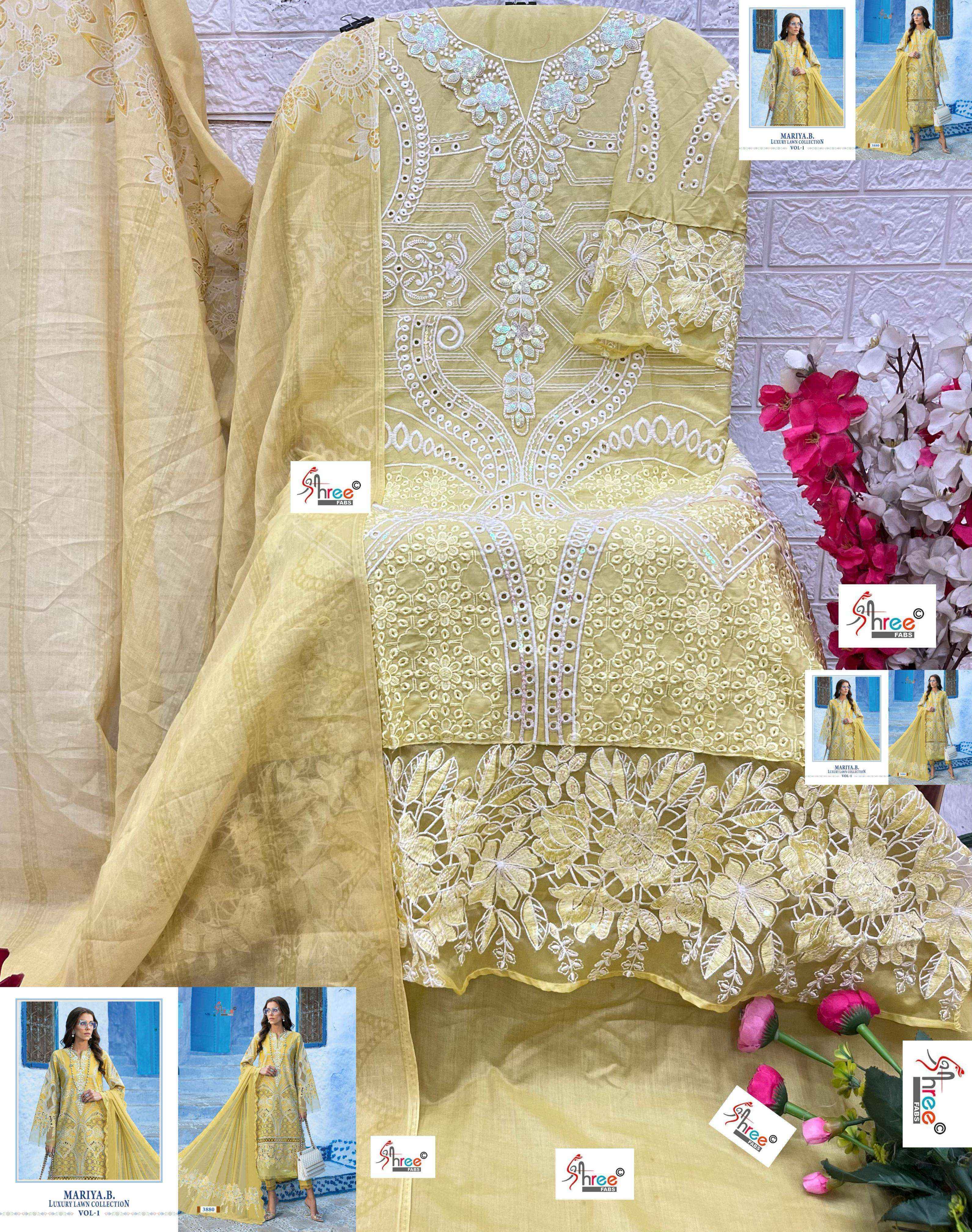 Shree Fabs Mariya B Luxury Lawn Collection Vol 1 Cotton Dress Material ( 7 pcs Catalogue )