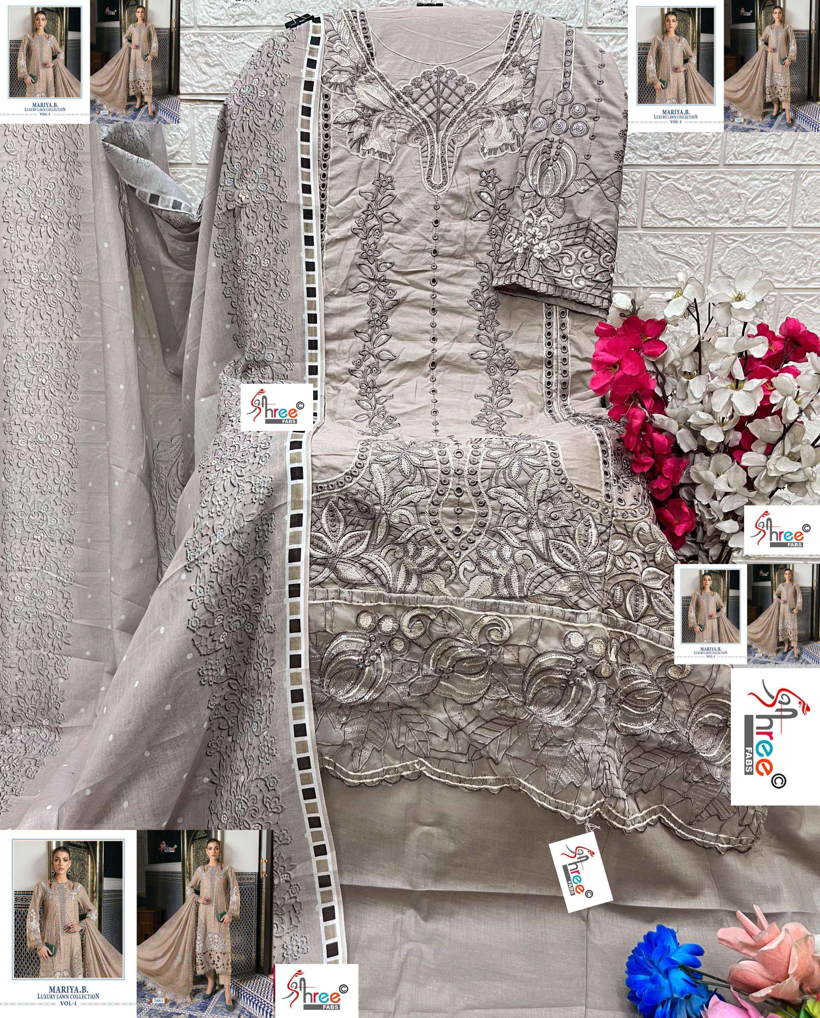 Shree Fabs Mariya B Luxury Lawn Collection Vol 1 Cotton Dress Material ( 7 pcs Catalogue )