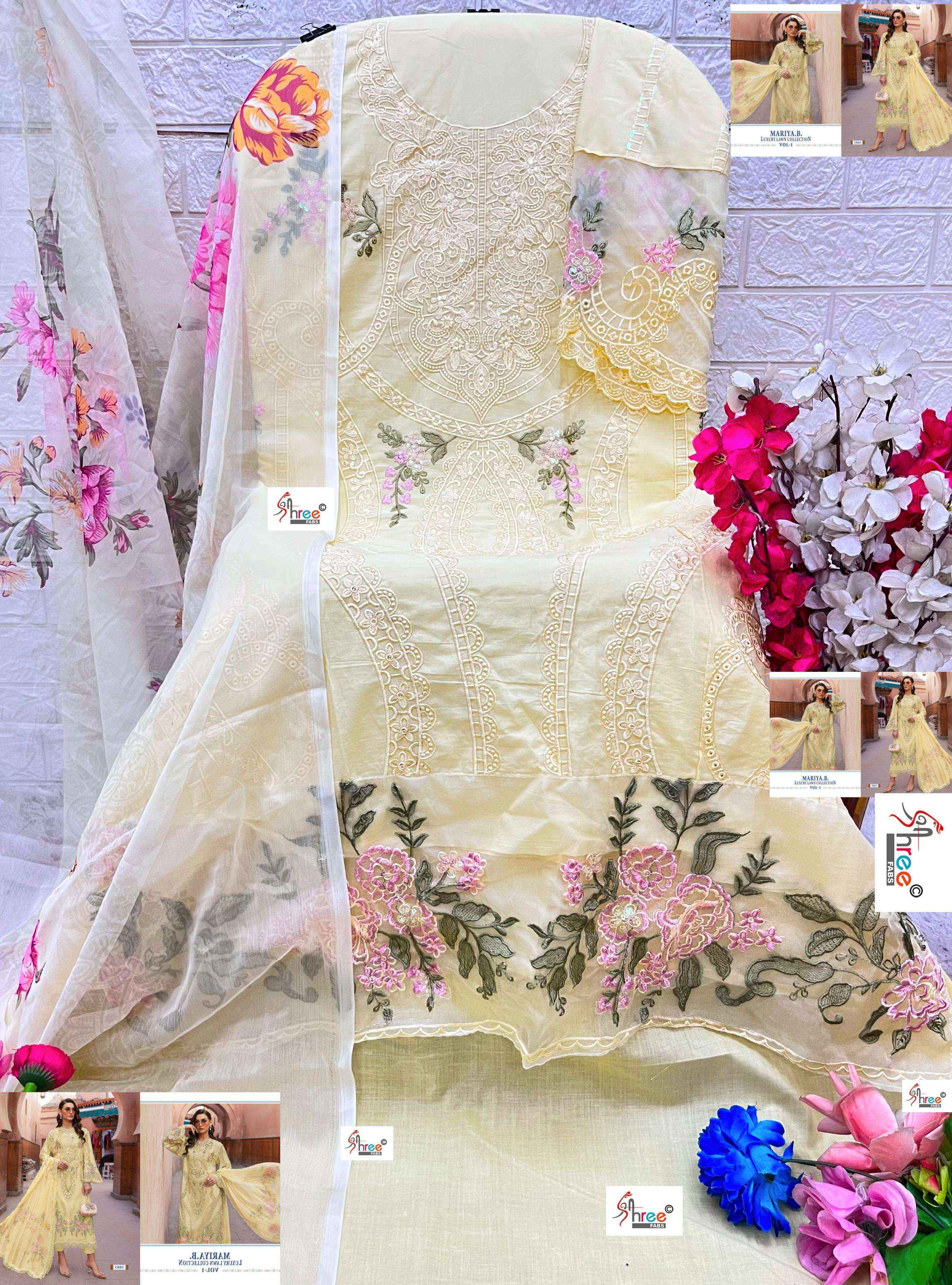 Shree Fabs Mariya B Luxury Lawn Collection Vol 1 Cotton Dress Material ( 7 pcs Catalogue )