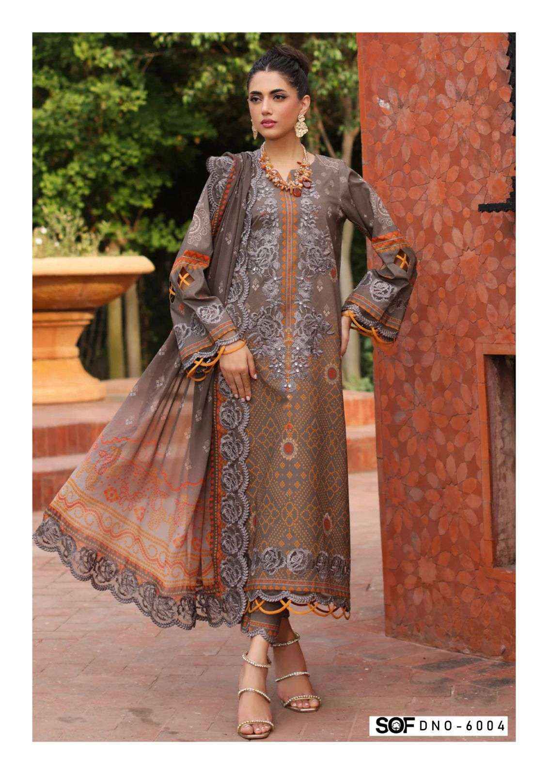 SHREE OM FAB ALIYA B VOL 6 LAWN COTTON DIGITAL PRINTS SUIT WHOLESALE PRICE ( 6 PCS CATALOG )