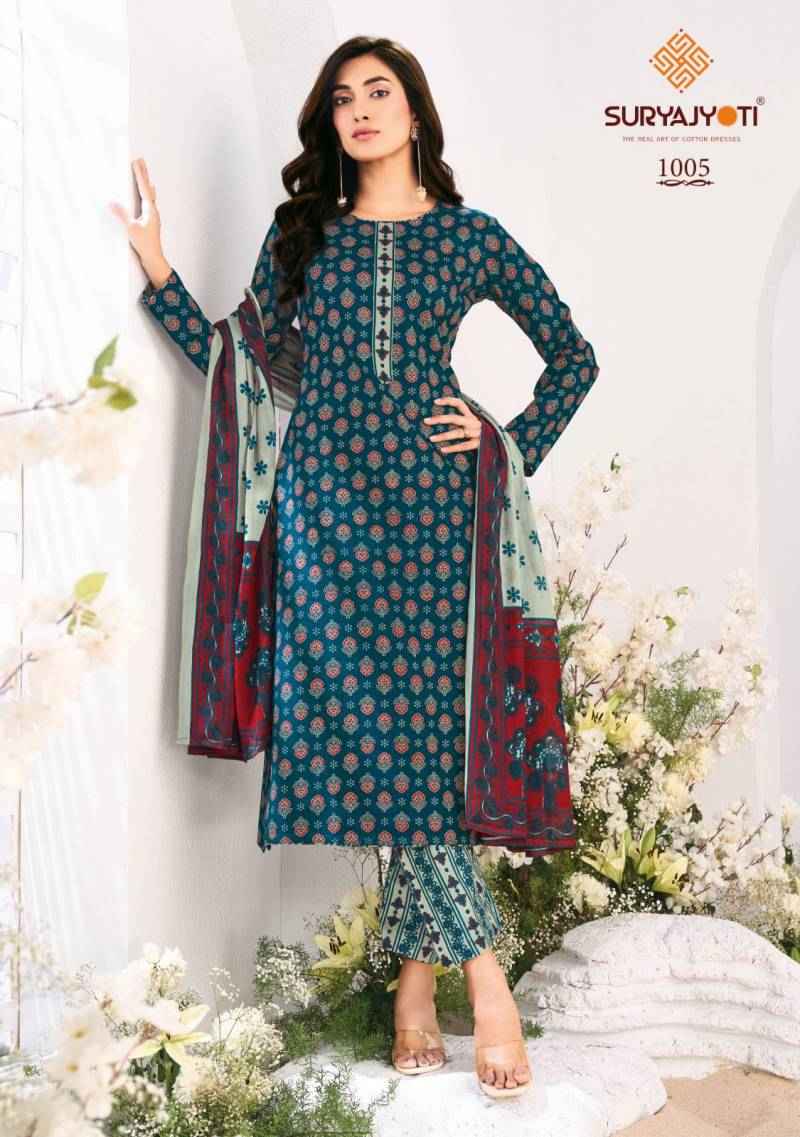 Suryajyoti Ajrak Vol 1 Cotton Printed Readymade Suits ( 10 Pcs Catalogue )