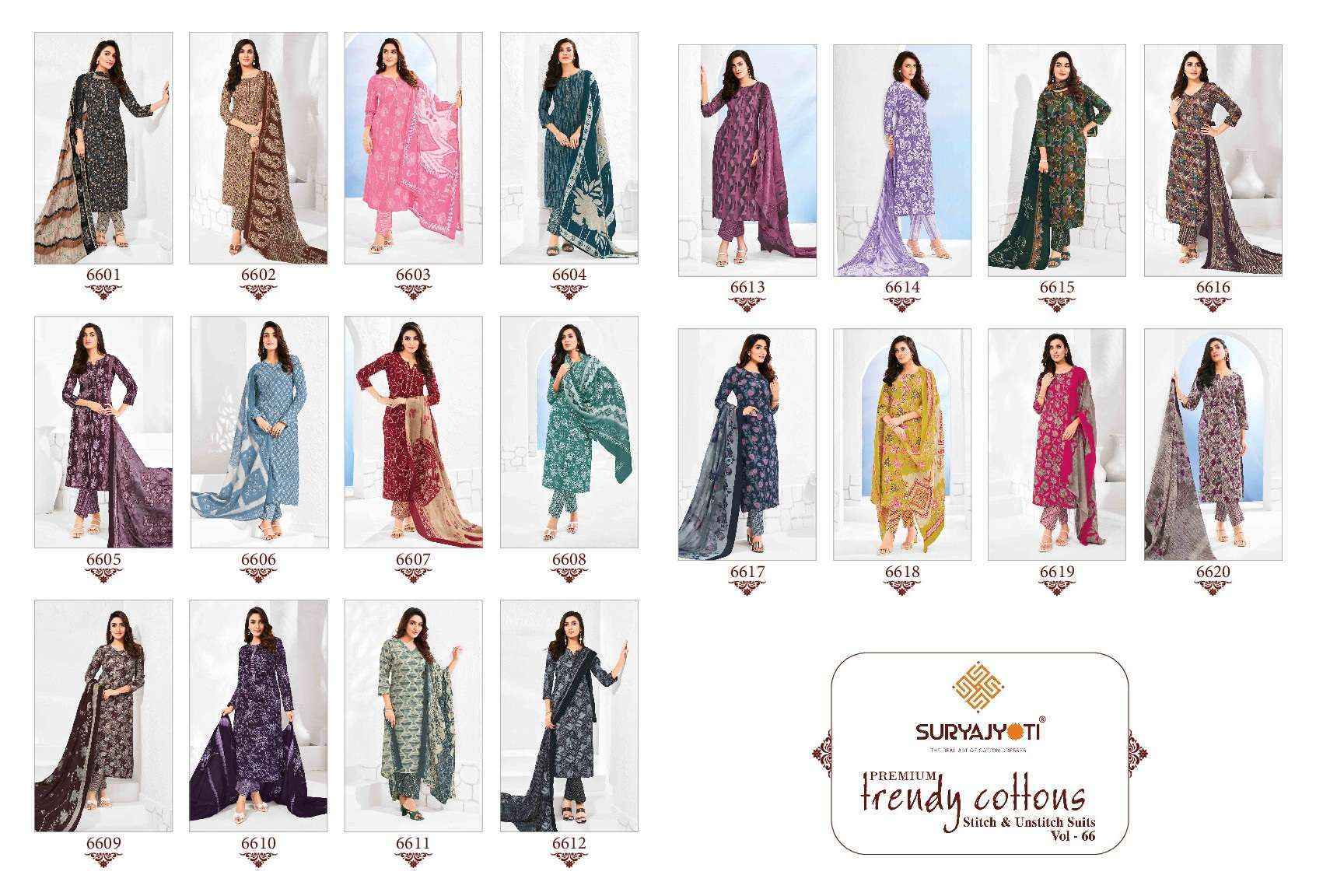 Suryajyoti Cotton Trendy Cotton Vol 66 Cotton Dress Material ( 20 pcs Catalogue )