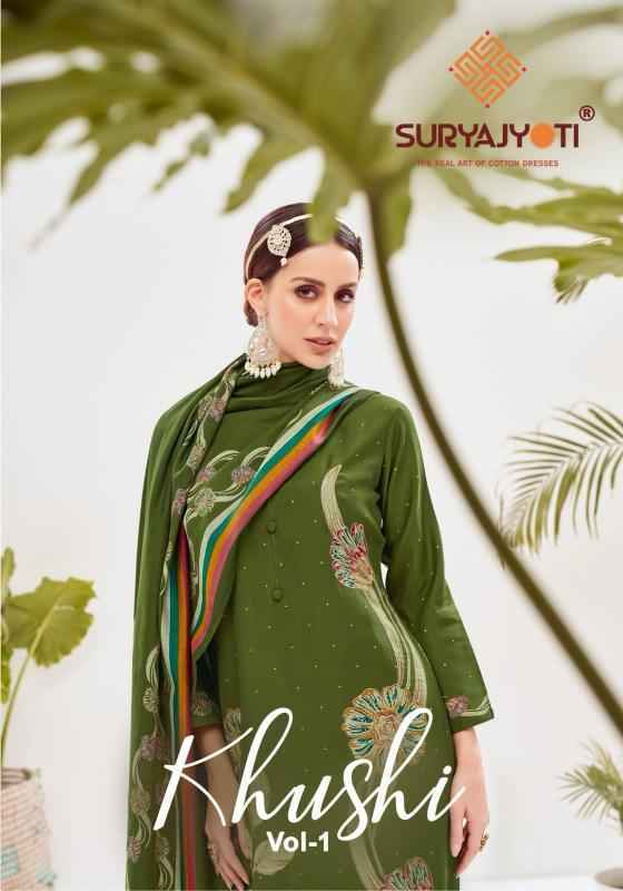 Suryajyoti Khushi Vol 1 Roman Silk Dress Material Wholesale Price ( 6 pcs Catalogue )
