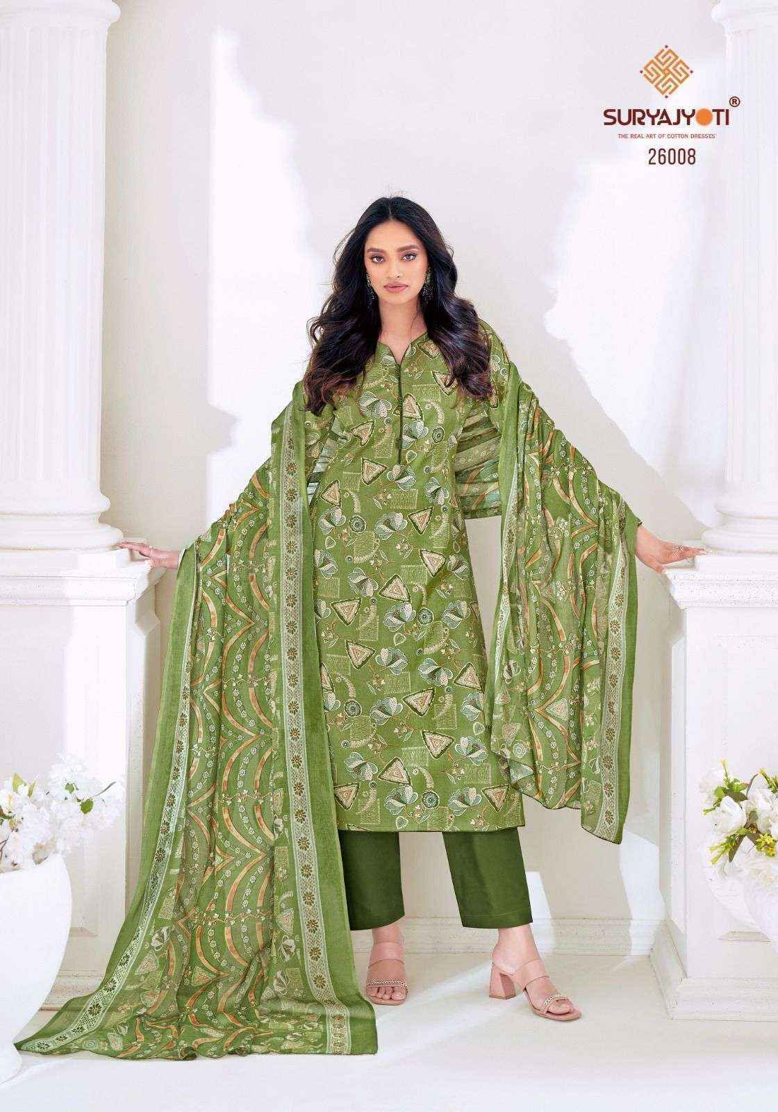 Suryajyoti Nargis Vol 26 Cotton Salwar Kameez Wholesale Rate ( 10 Pcs Catalog )