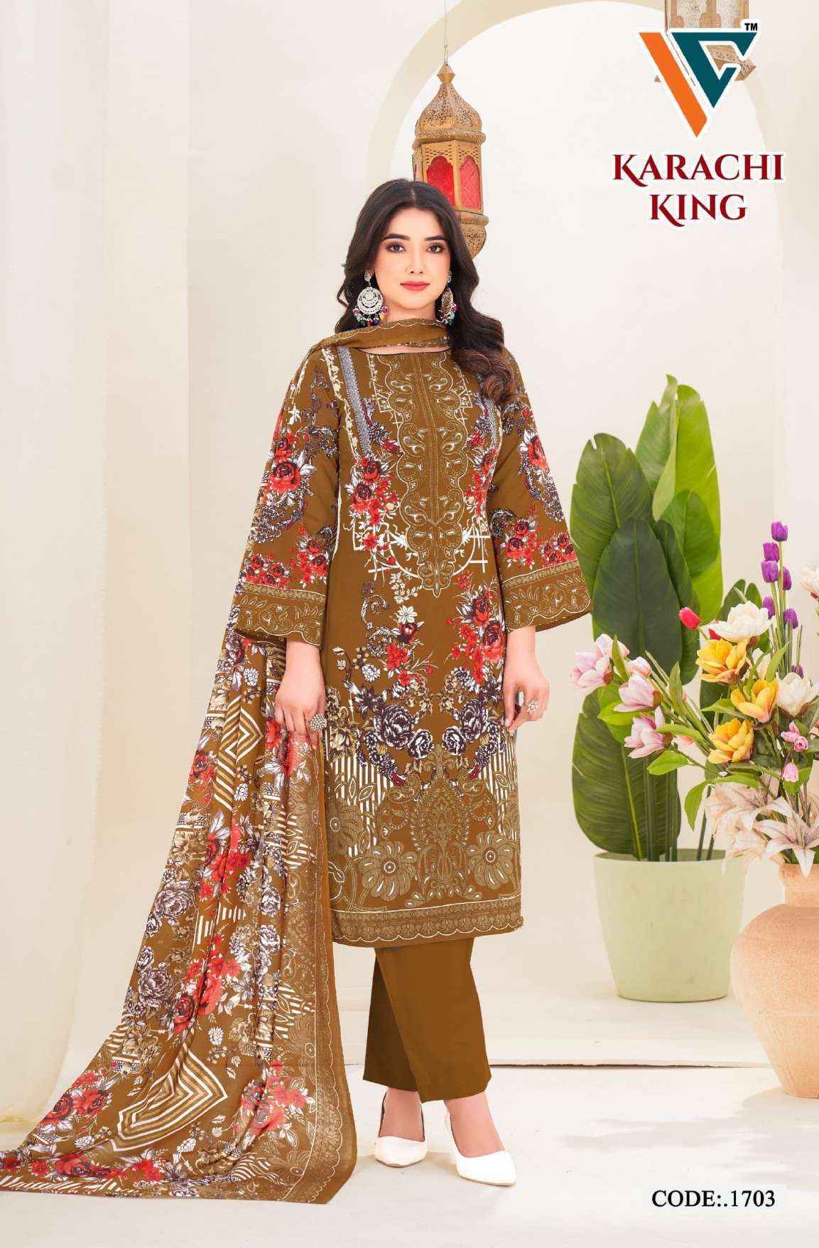 Vandana Creation Karachi King Vol 17 Cotton Dress Material ( 8 pcs Catalogue )