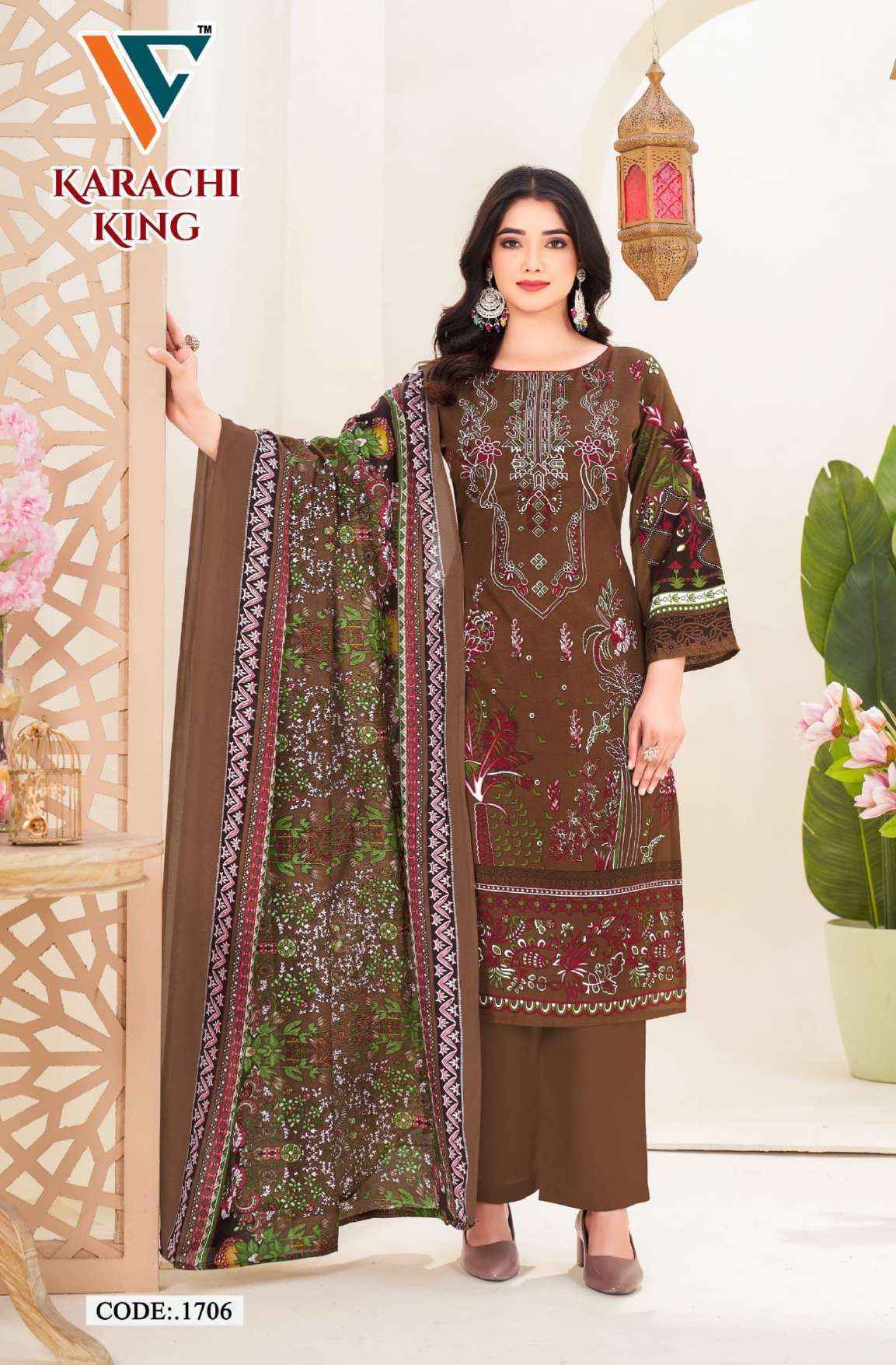 Vandana Creation Karachi King Vol 17 Cotton Dress Material ( 8 pcs Catalogue )