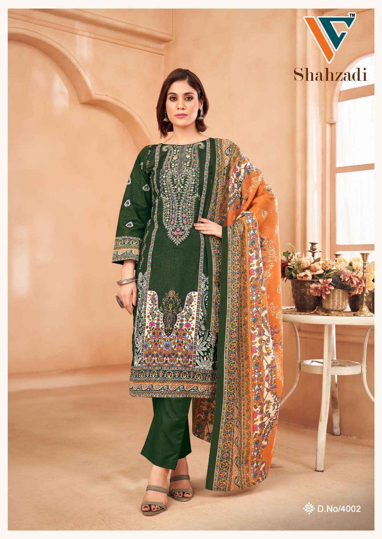 Vandana Creation Shahzadi Vol 4 Cotton Dress Material Wholesale Catalog ( 8 pcs Catalogue )