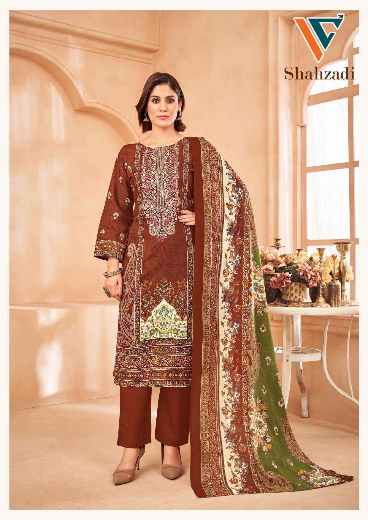 Vandana Creation Shahzadi Vol 4 Cotton Dress Material Wholesale Catalog ( 8 pcs Catalogue )