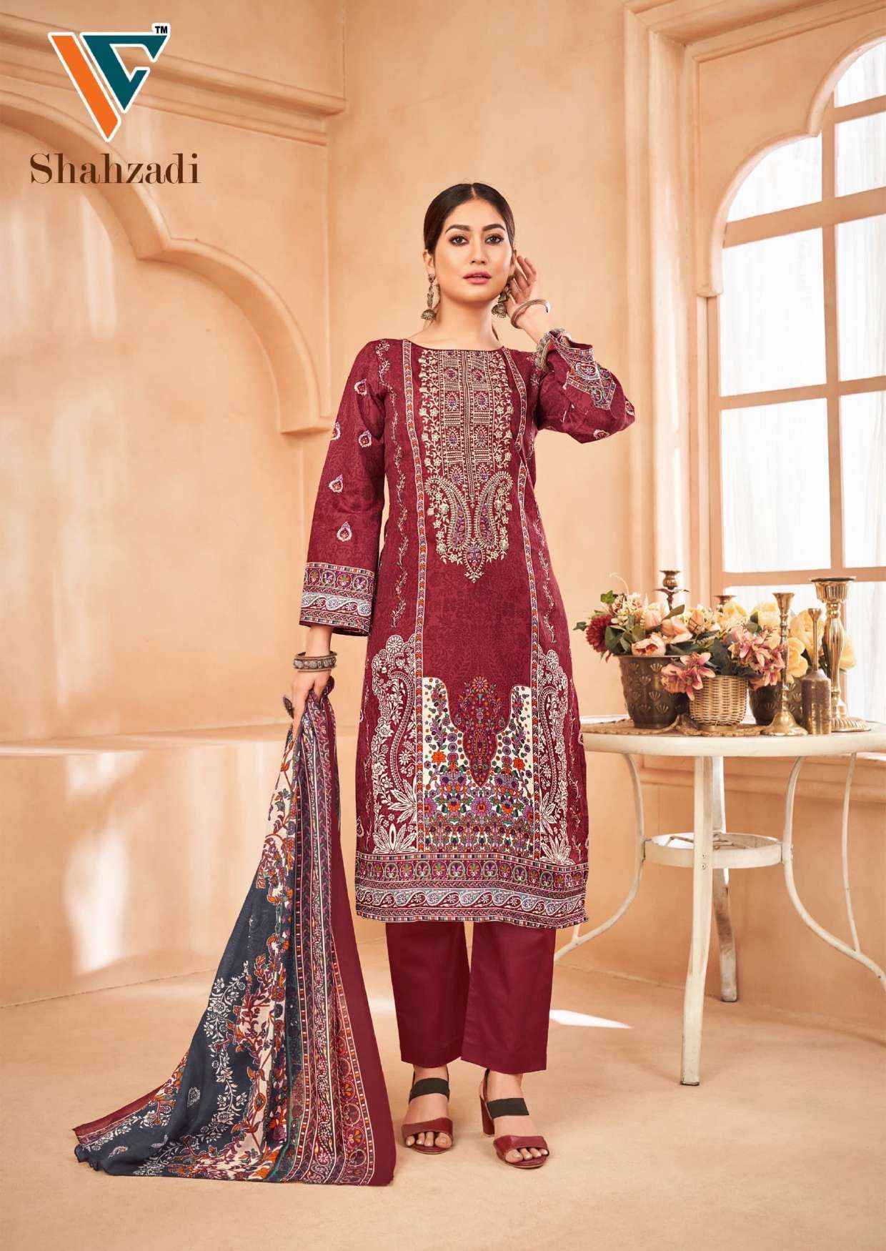 Vandana Creation Shahzadi Vol 4 Cotton Dress Material Wholesale Catalog ( 8 pcs Catalogue )