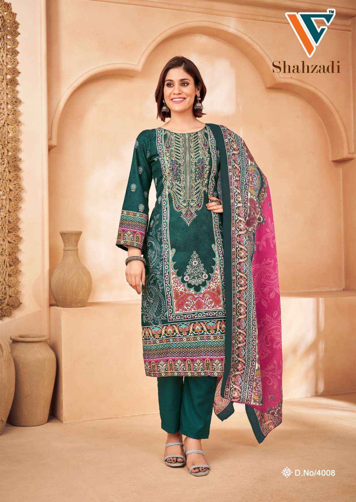 Vandana Creation Shahzadi Vol 4 Cotton Dress Material Wholesale Catalog ( 8 pcs Catalogue )