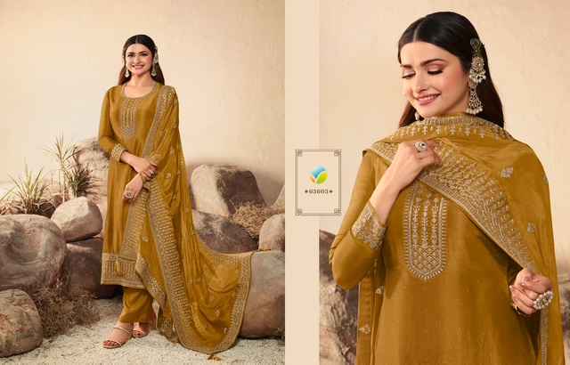 Vinay Fashion Kuleesh Geet Vol 2 Silk Salwar Kameez Wholesale Price ( 9 Pcs Catalog )