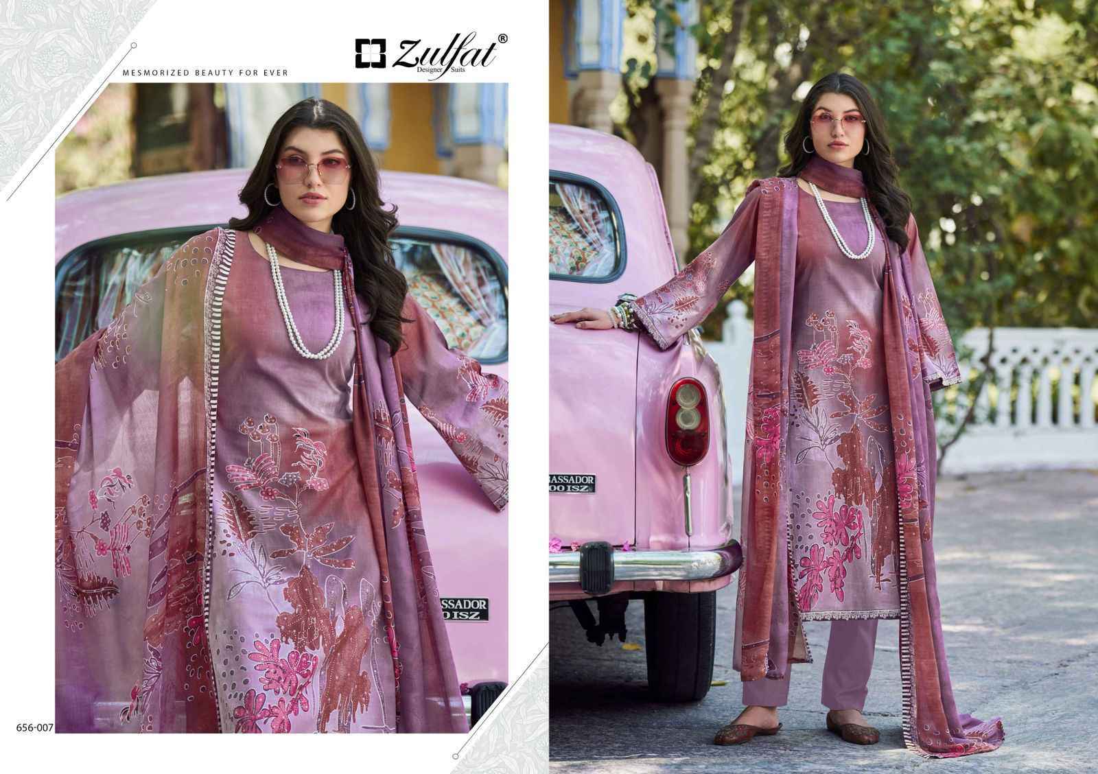 Zulfat Designer Bahaar Cottn Dress Material Wholesale Price ( 8 pcs Catalogue )