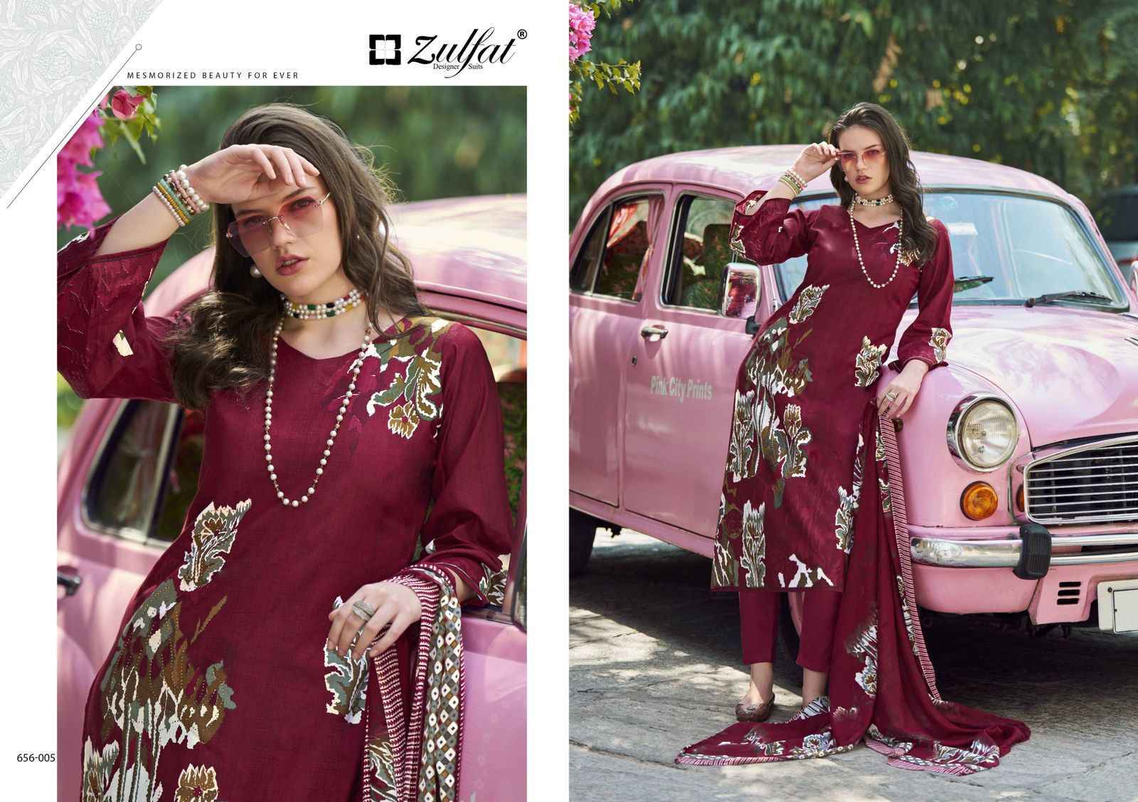 Zulfat Designer Bahaar Cottn Dress Material Wholesale Price ( 8 pcs Catalogue )