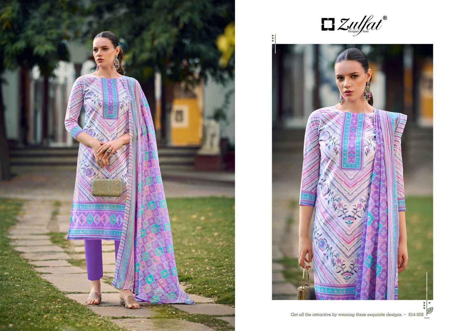 Zulfat Designer Farhana Vol 10 Cotton Suits New Catalog ( 8 pcs Catalogue )