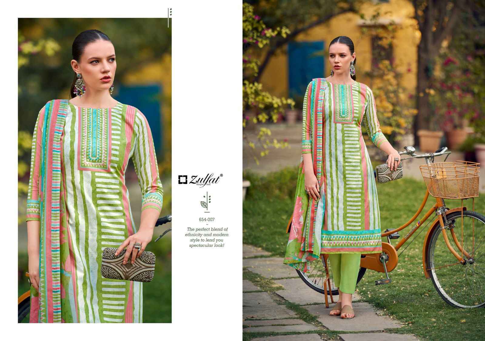 Zulfat Designer Farhana Vol 10 Cotton Suits New Catalog ( 8 pcs Catalogue )