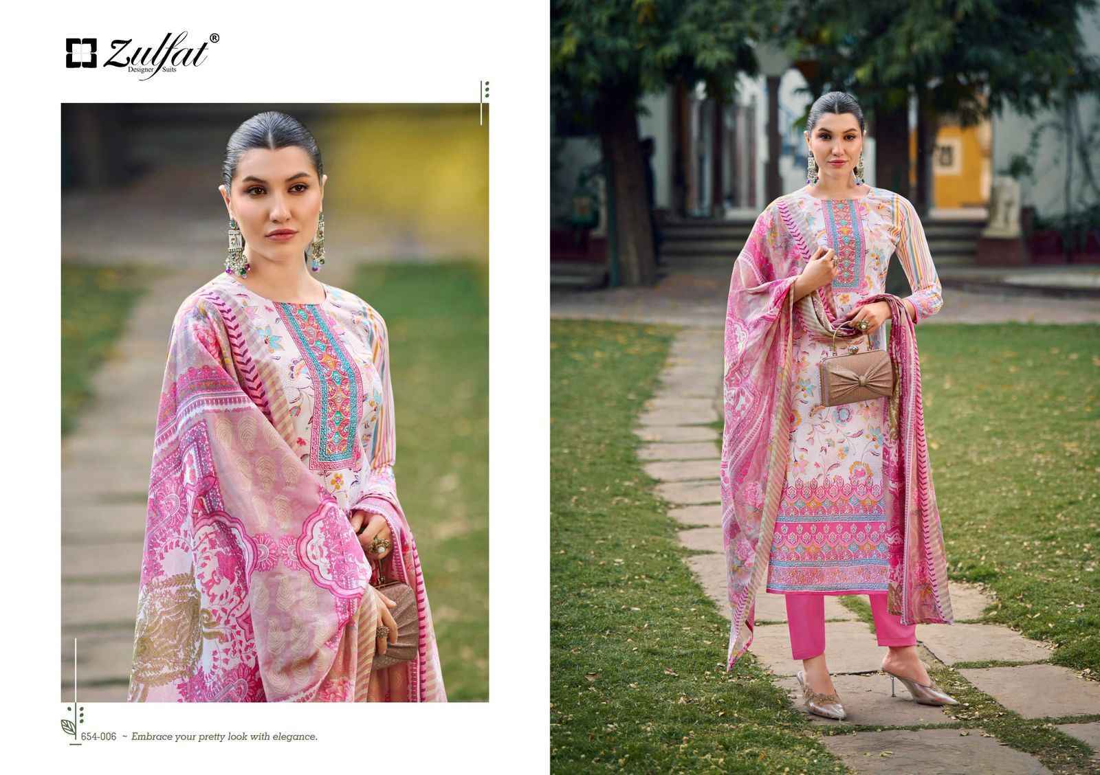 Zulfat Designer Farhana Vol 10 Cotton Suits New Catalog ( 8 pcs Catalogue )