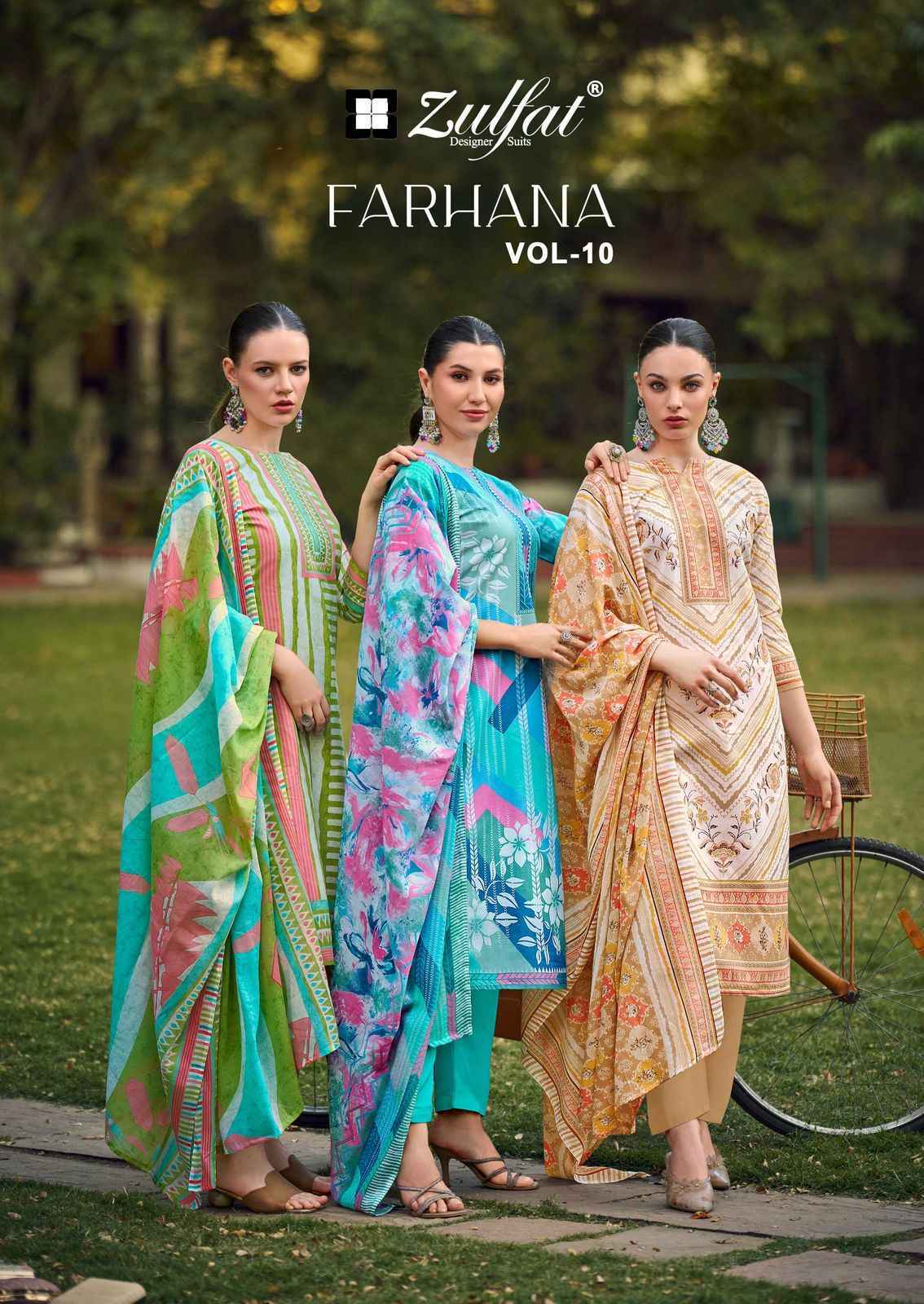 Zulfat Designer Farhana Vol 10 Cotton Suits New Catalog ( 8 pcs Catalogue )