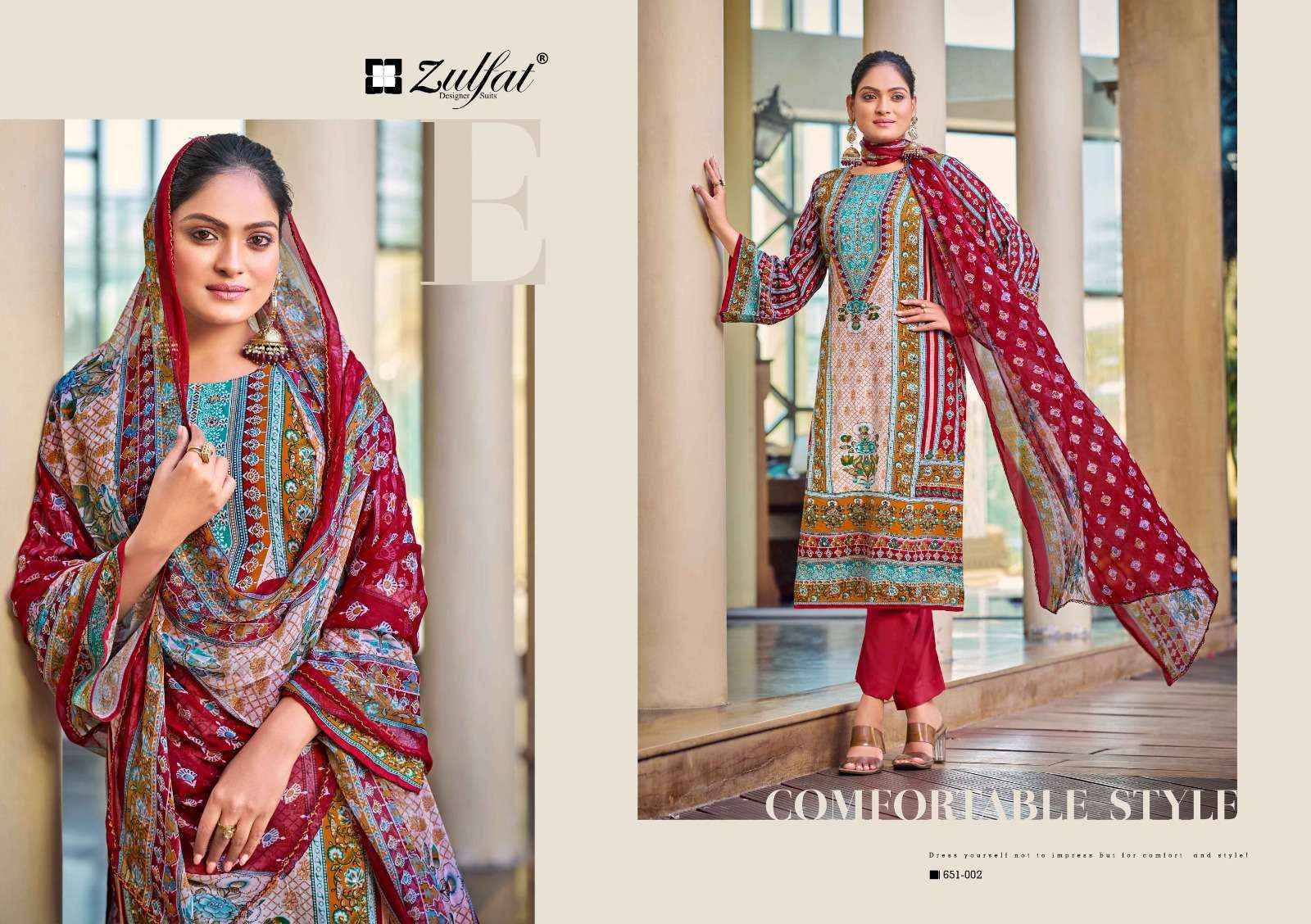 Zulfat Designer Nafisa Viscose Rayon Dress Material Wholesale Price ( 6 pcs Catalogue )