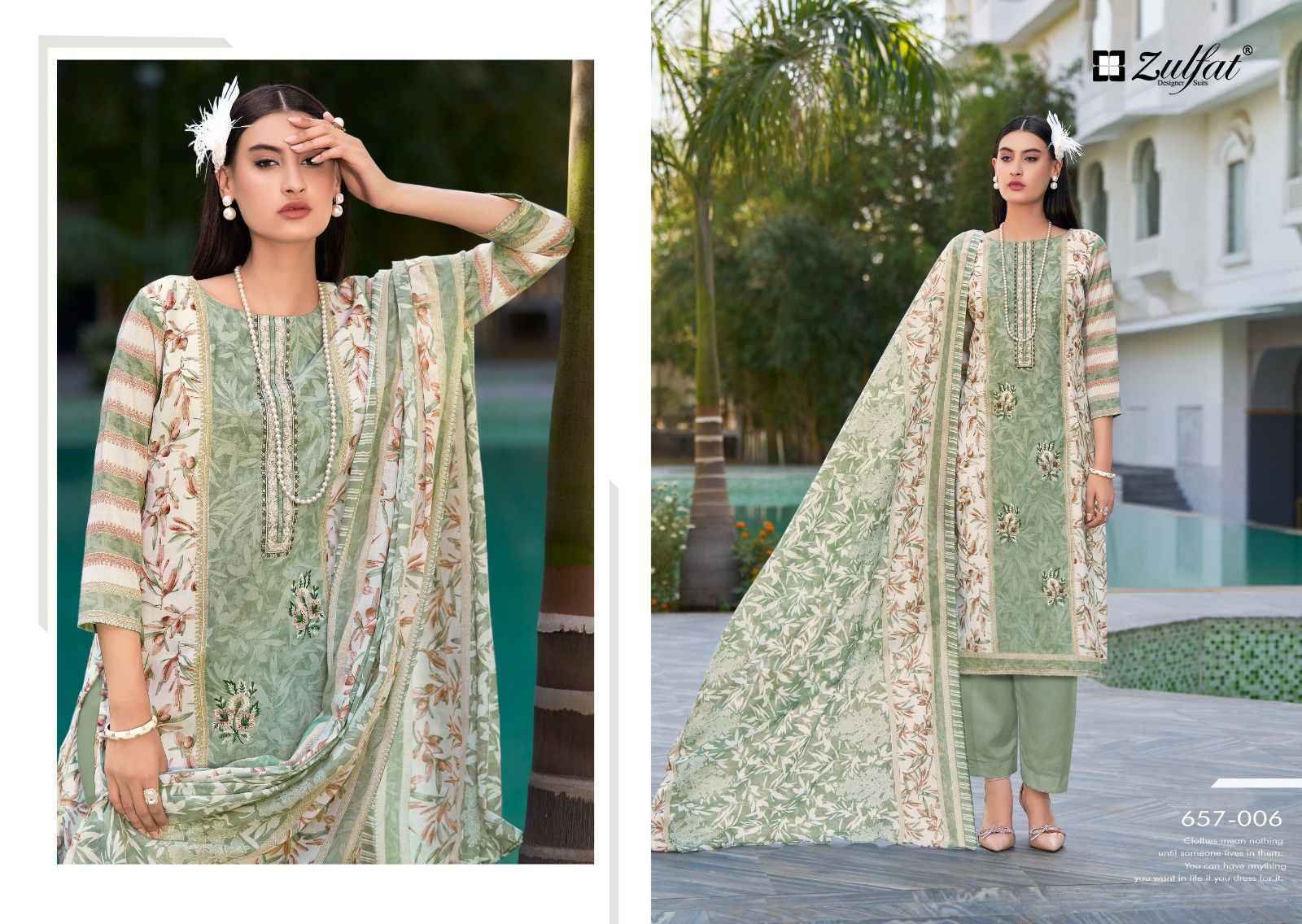 Zulfat Designer Venisha Cotton Dress Material Wholesale Price ( 8 pcs Catalogue )