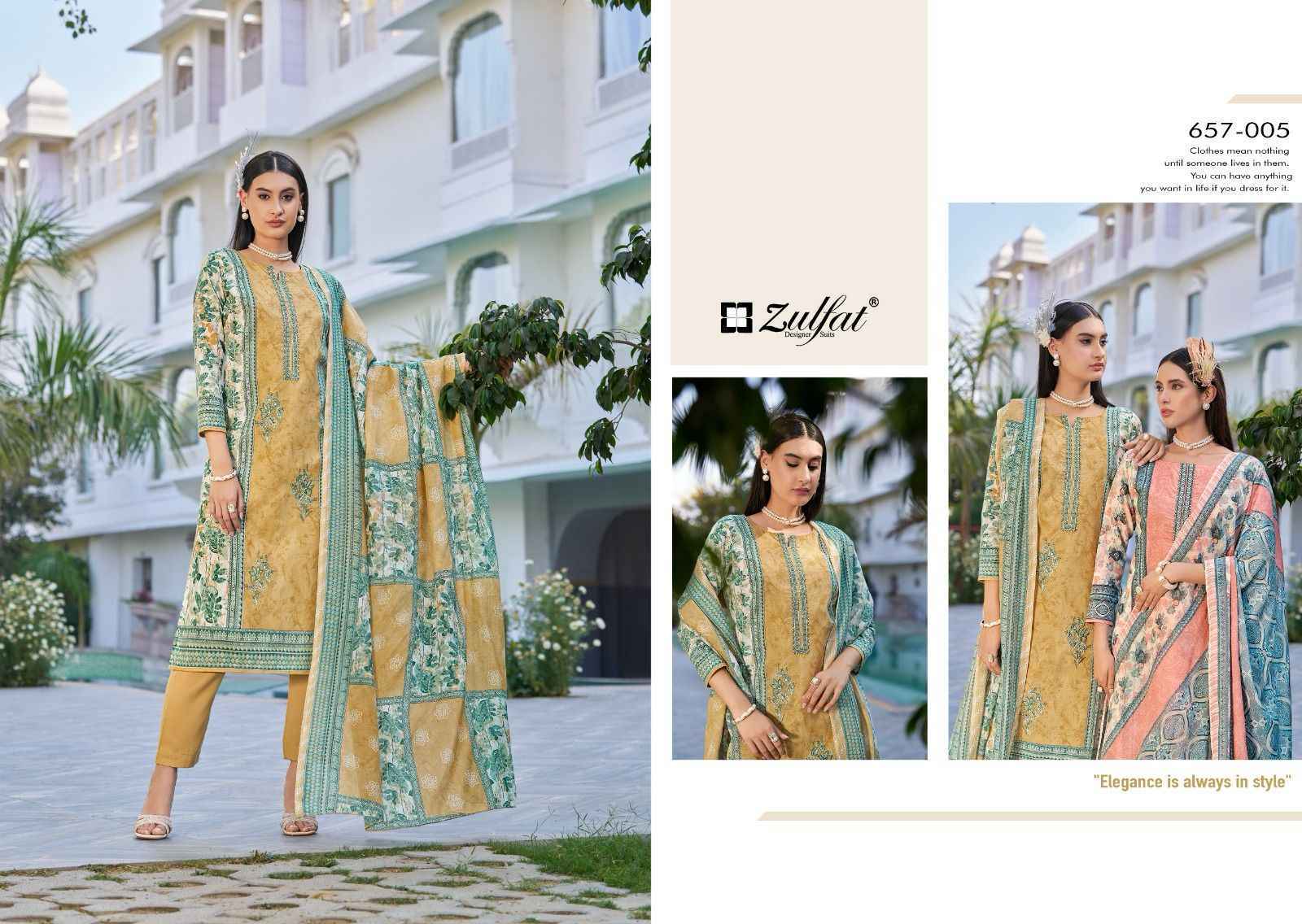 Zulfat Designer Venisha Cotton Dress Material Wholesale Price ( 8 pcs Catalogue )