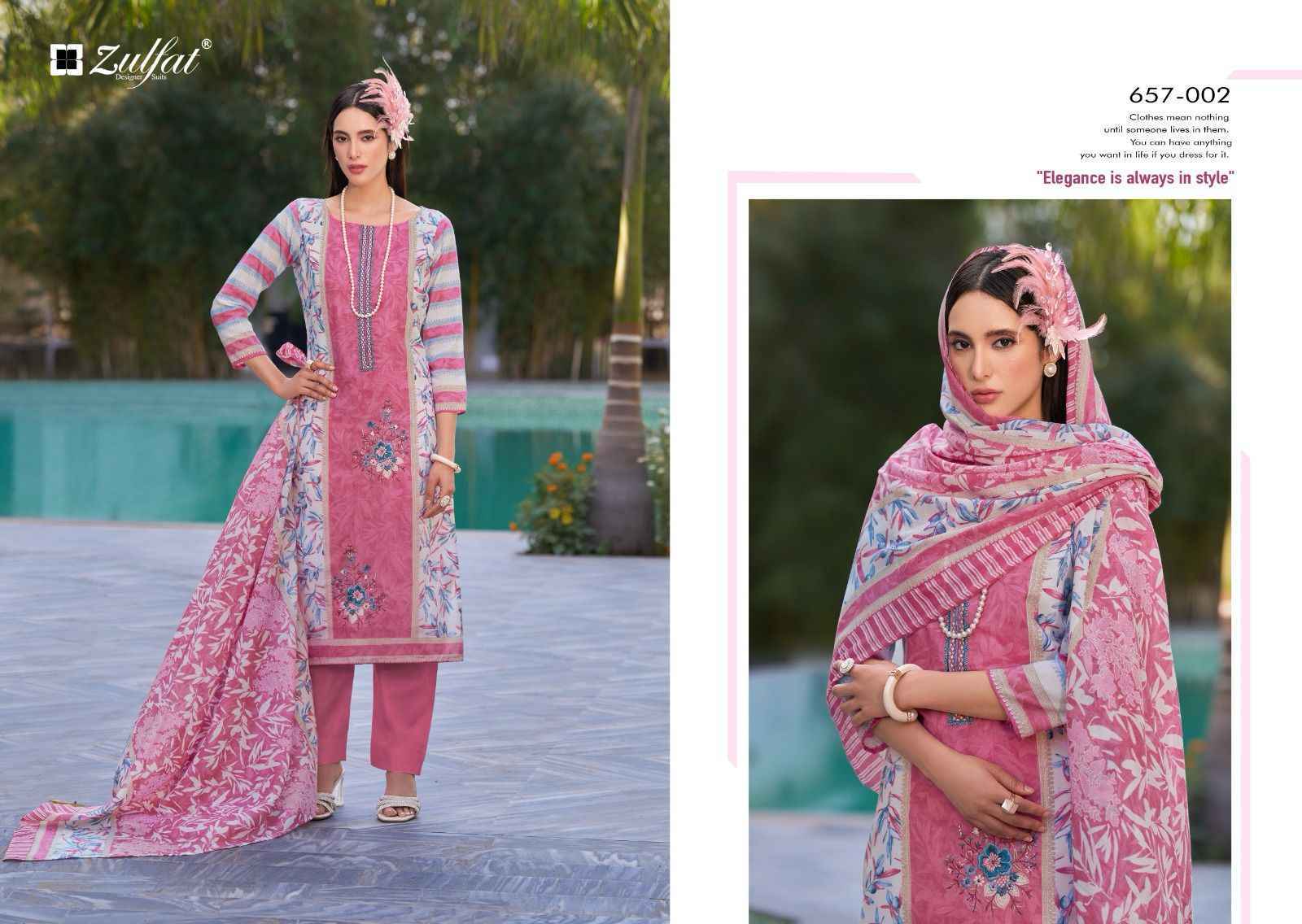 Zulfat Designer Venisha Cotton Dress Material Wholesale Price ( 8 pcs Catalogue )