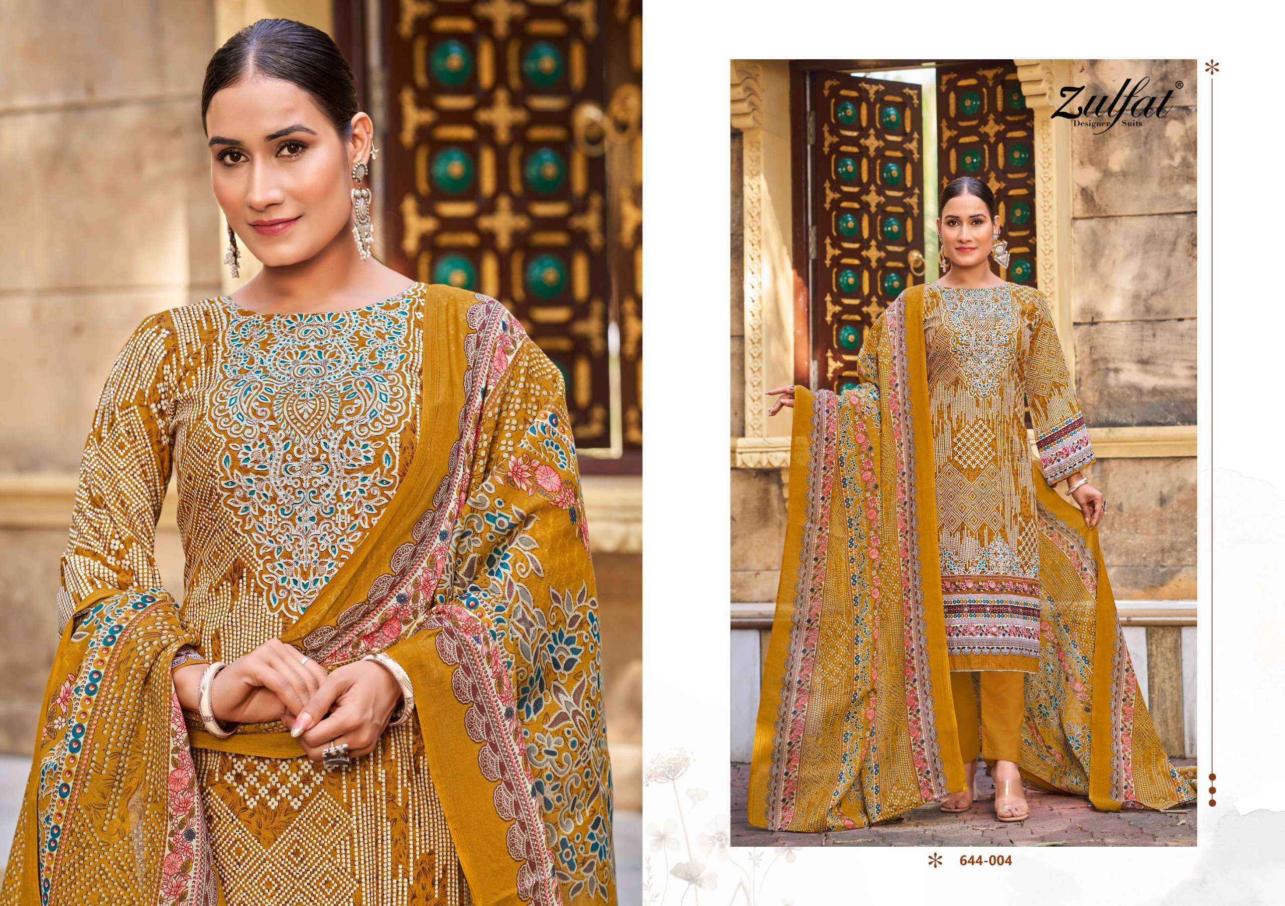 Zulfat Meher Cotton Salwar Kameez Wholesale Price ( 4 Pcs Catalog )