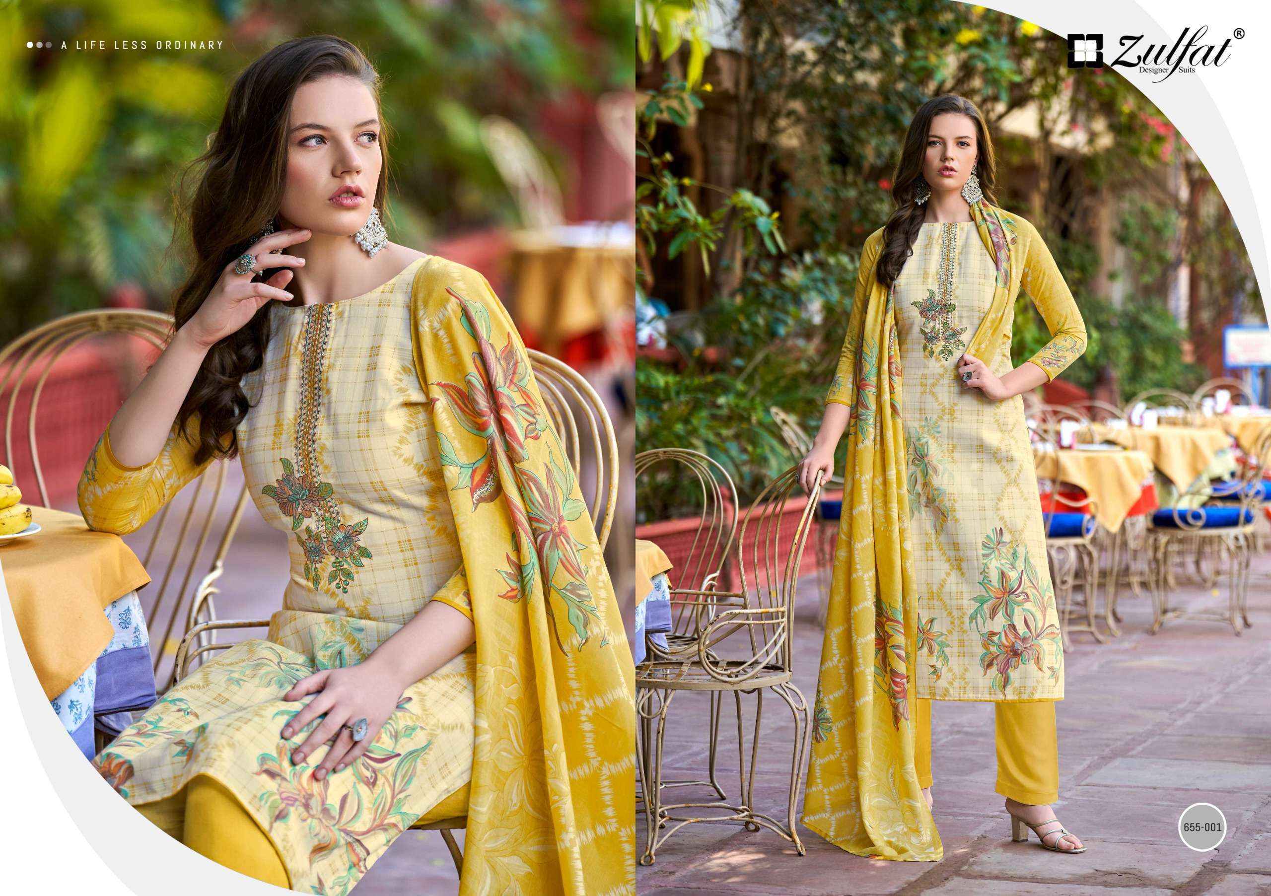 Zulfat Noor Vol 2 Cotton Salwar Kameez Wholesale Rate ( 8 Pcs Catalog )