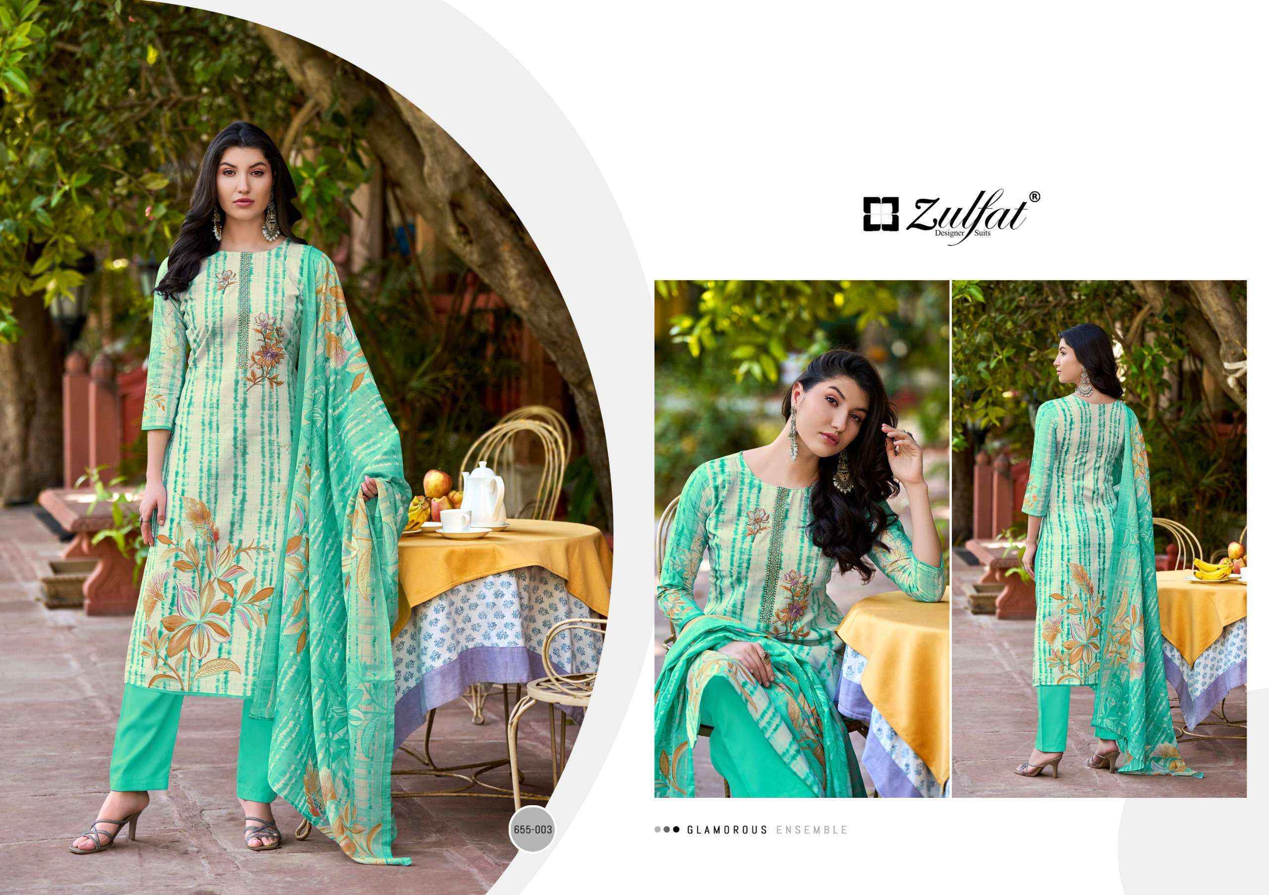 Zulfat Noor Vol 2 Cotton Salwar Kameez Wholesale Rate ( 8 Pcs Catalog )