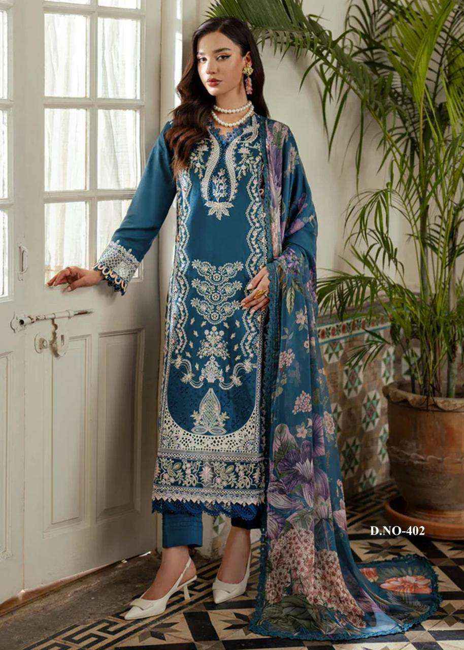 AABYAAN DESIGNER SUIT SANA SAFINA VOL 4 COTTON DIGITAL KARACHI PRINT SUIT WHOLESALE RATE ( 6 PCS CATALOG )