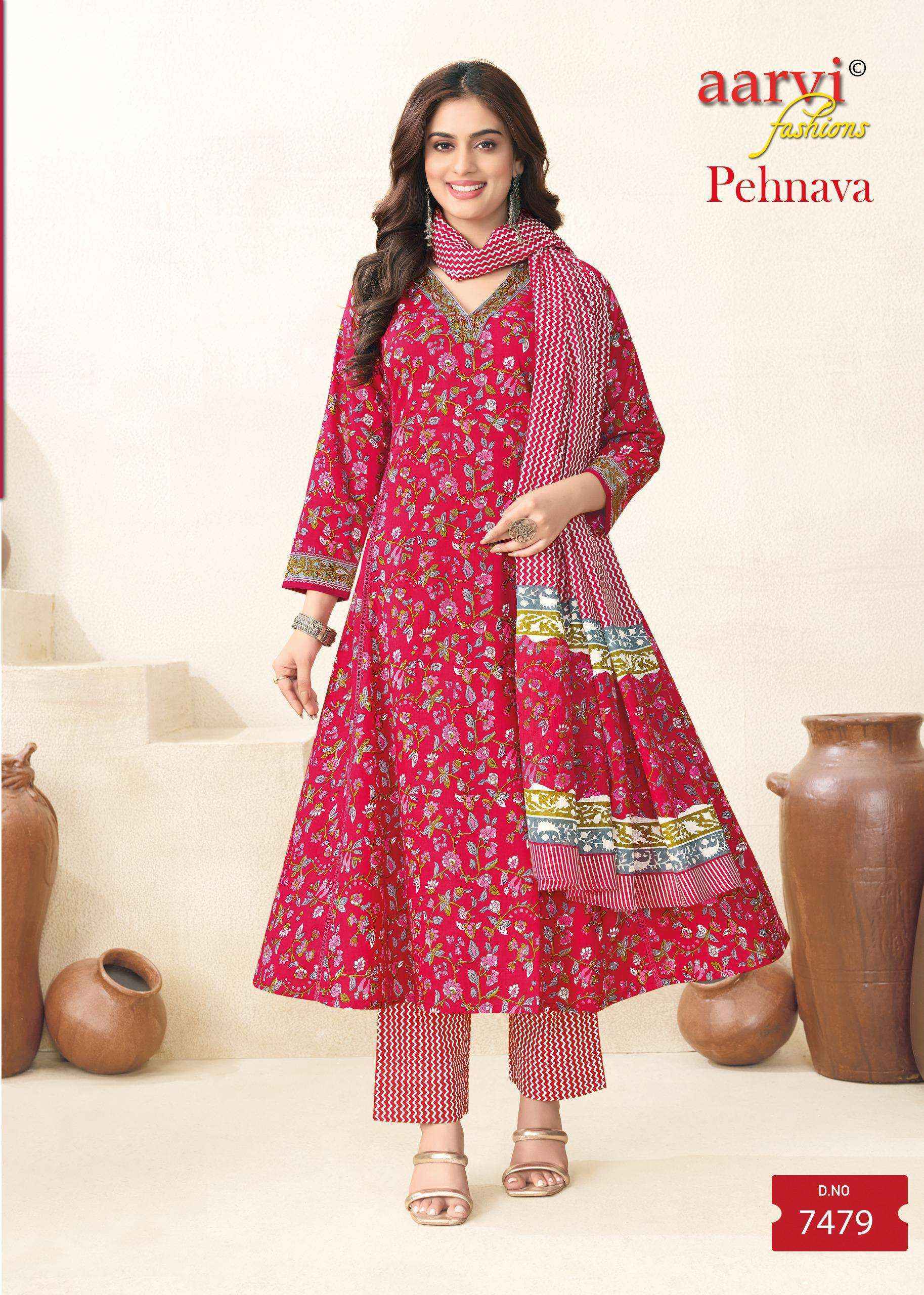 Aarvi Fashion Pehnava Vol 1 Radymade Cotton Suit Wholesale Price ( 8 Pcs Catalog )