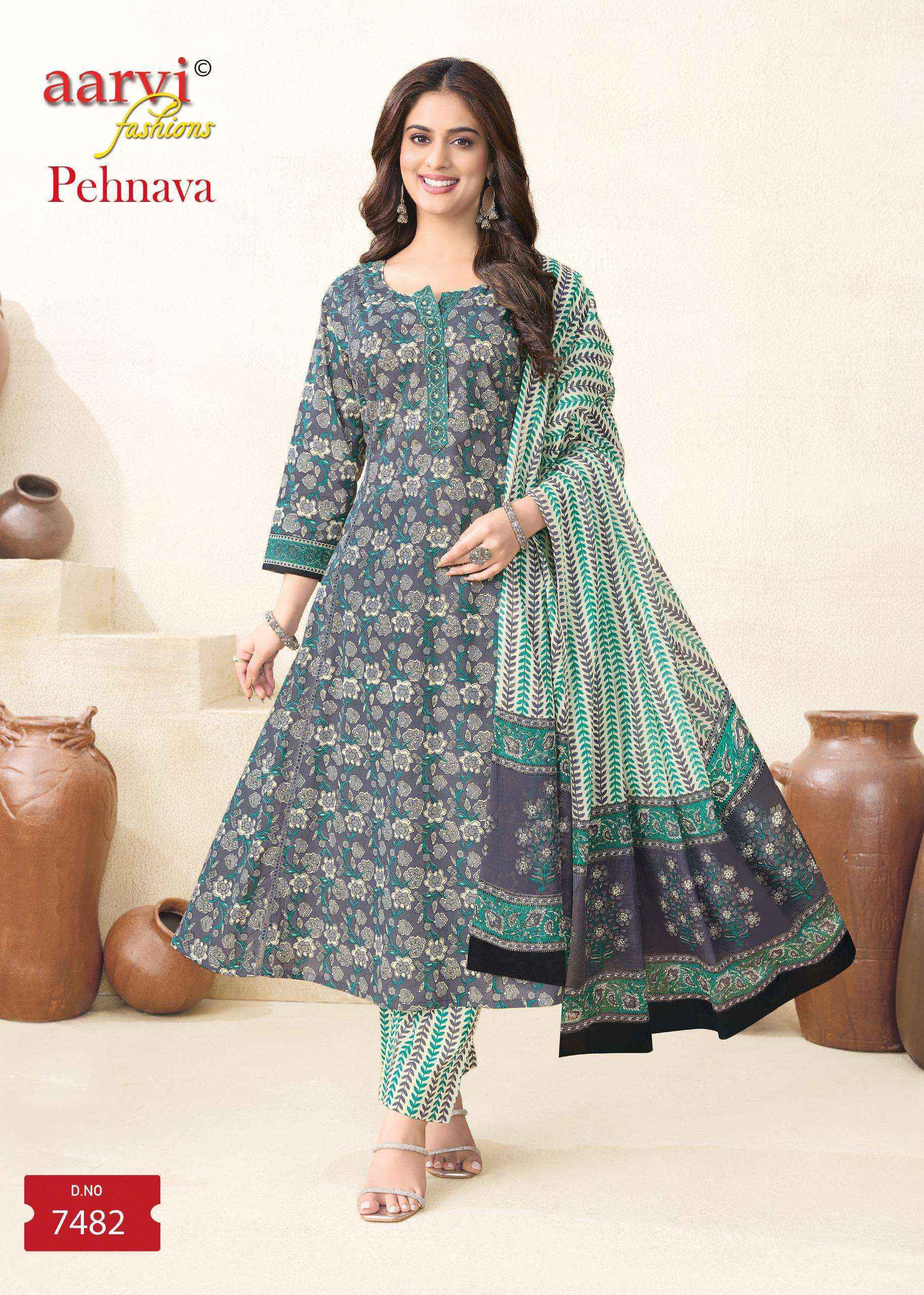 Aarvi Fashion Pehnava Vol 1 Radymade Cotton Suit Wholesale Price ( 8 Pcs Catalog )