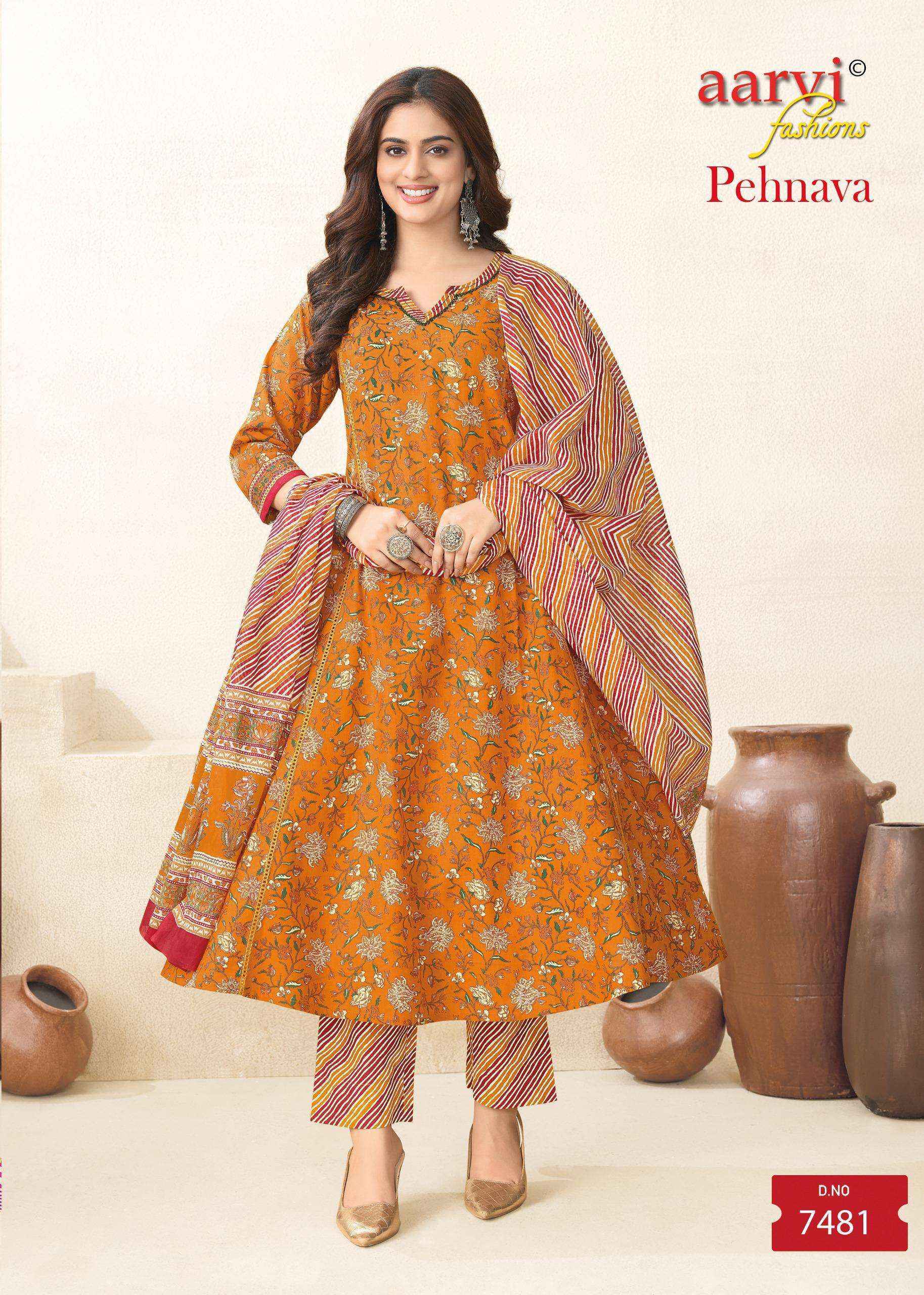 Aarvi Fashion Pehnava Vol 1 Radymade Cotton Suit Wholesale Price ( 8 Pcs Catalog )