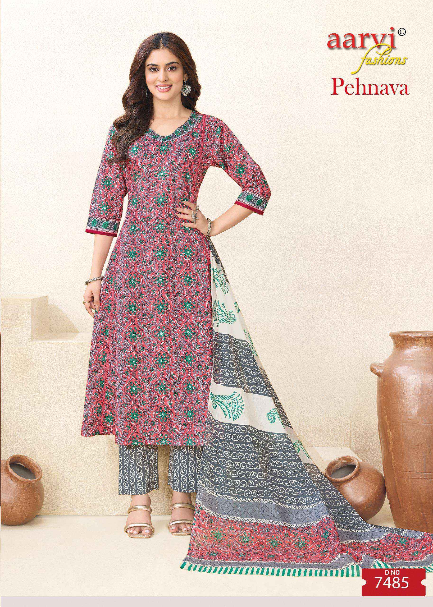 Aarvi Fashion Pehnava Vol 1 Radymade Cotton Suit Wholesale Price ( 8 Pcs Catalog )