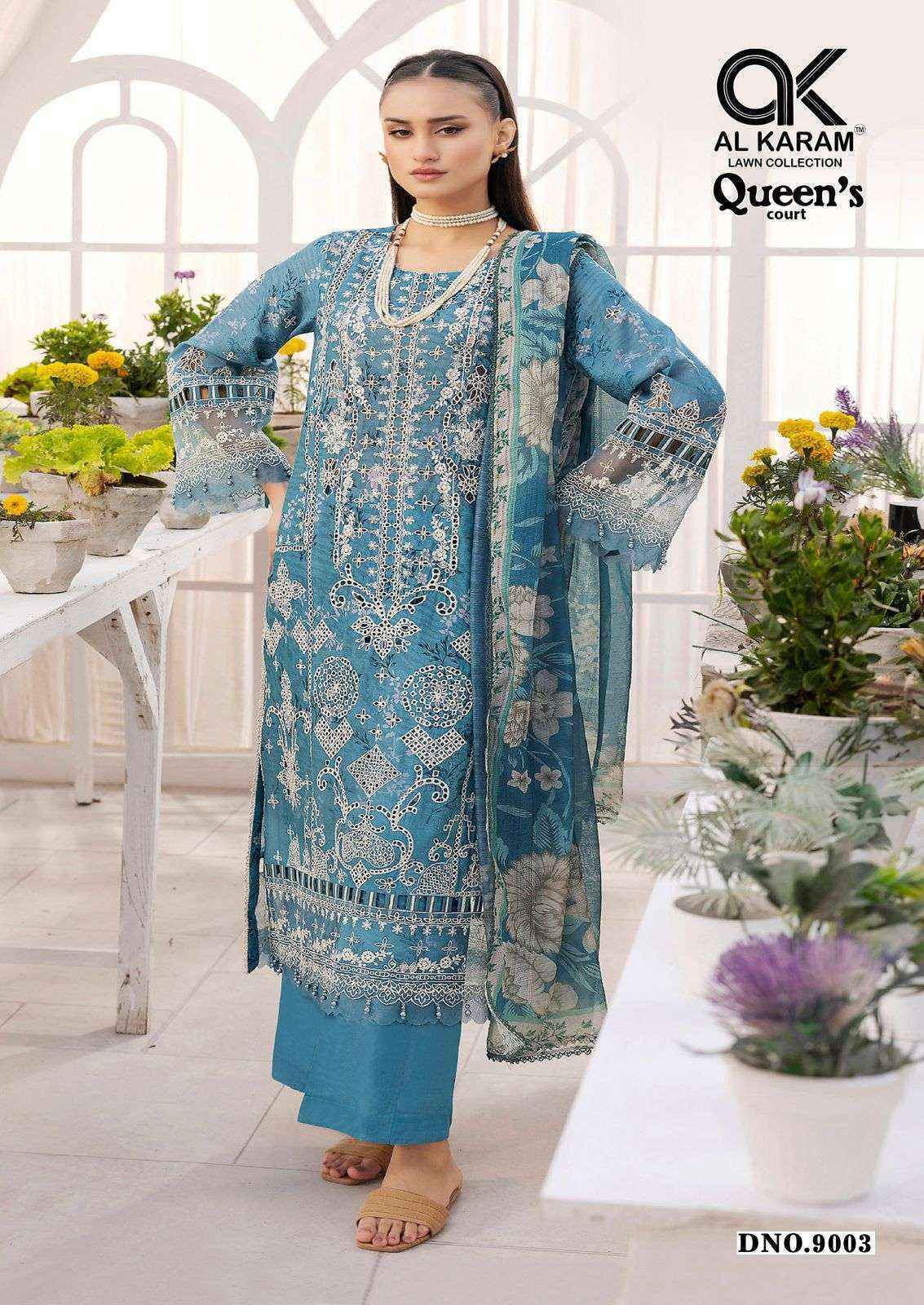 Al Karam Queens Court Vol 9 Cotton Dress Material Wholesale Price ( 6 pcs Catalogue )