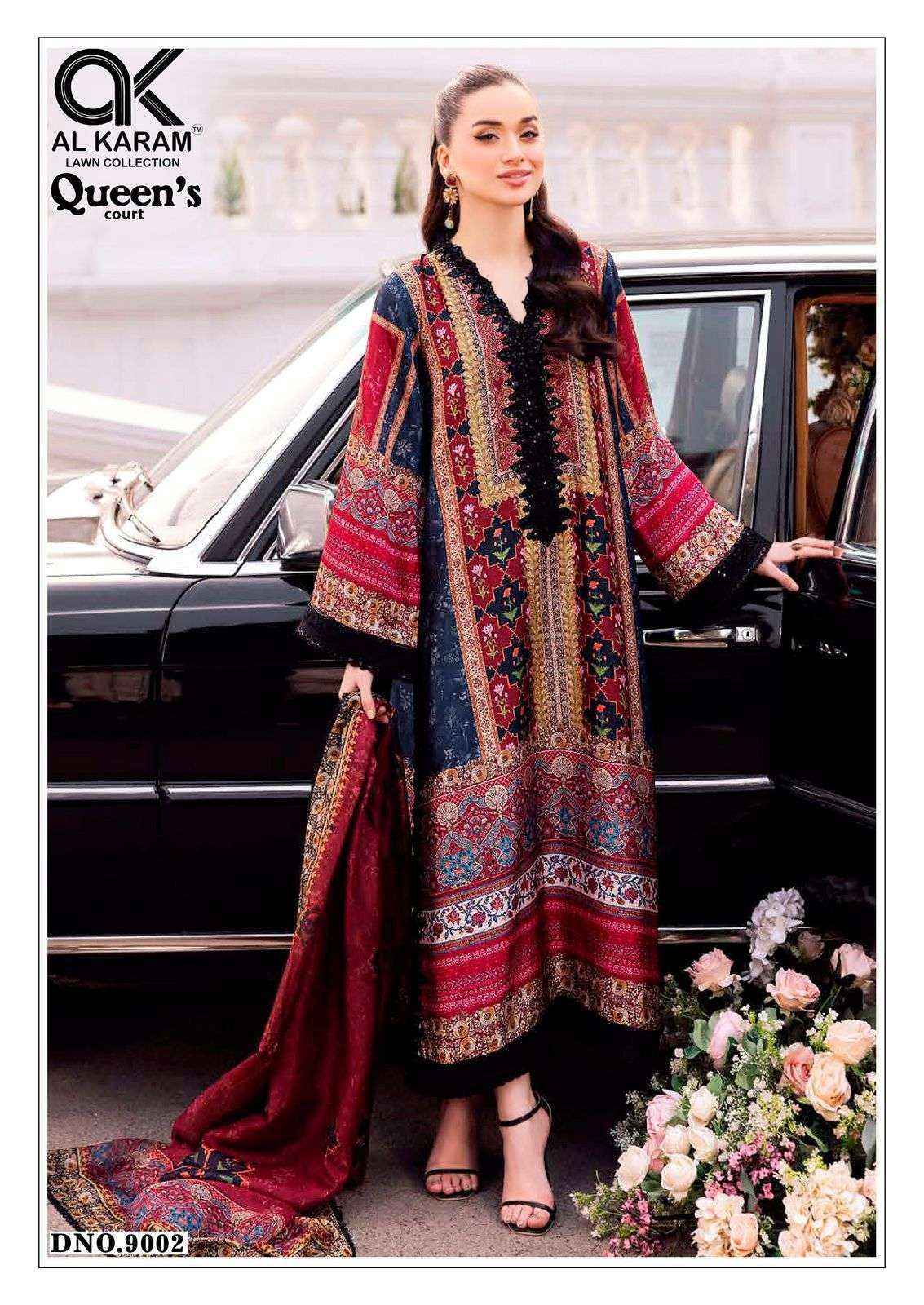 Al Karam Queens Court Vol 9 Cotton Dress Material Wholesale Price ( 6 pcs Catalogue )