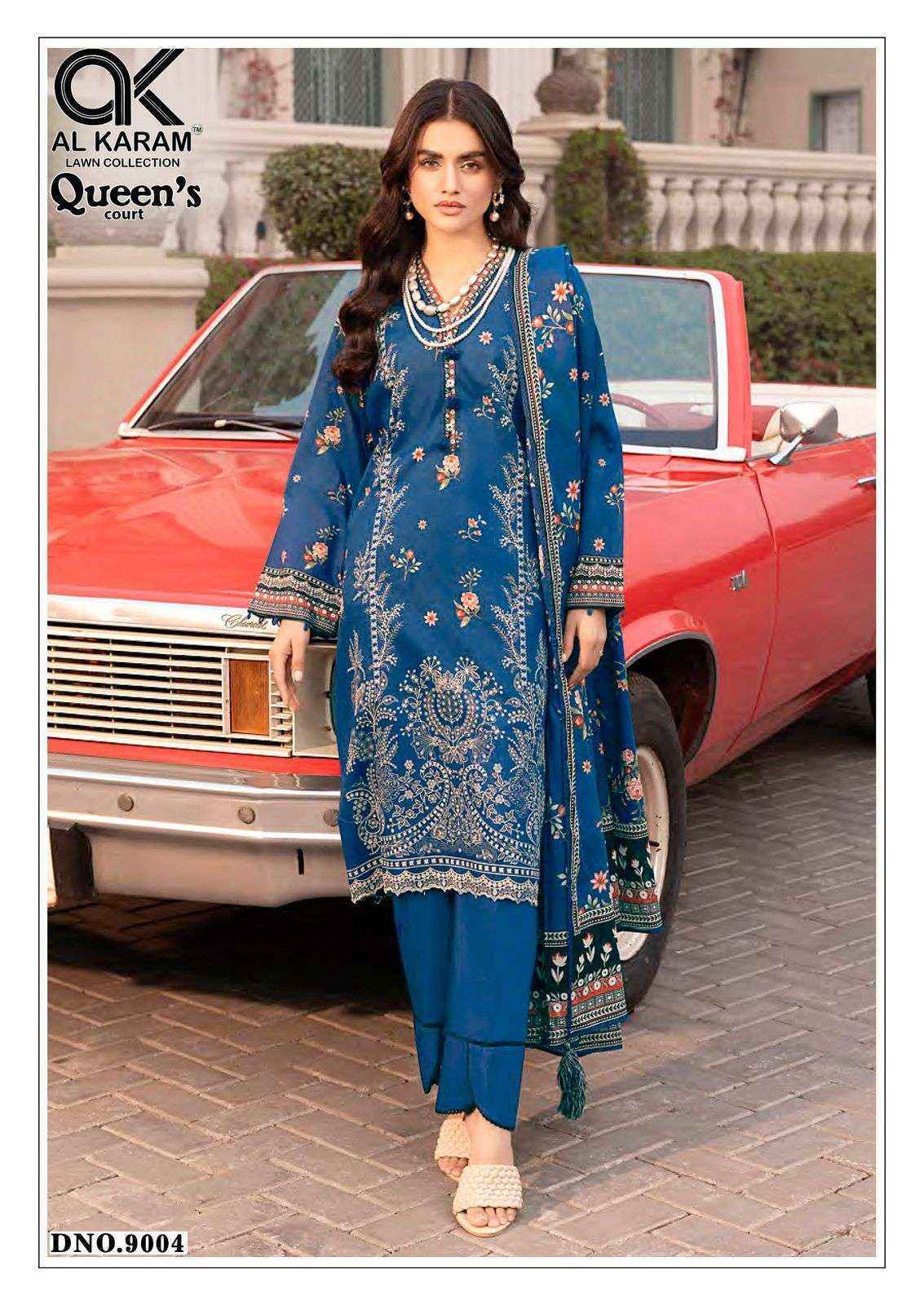 Al Karam Queens Court Vol 9 Cotton Dress Material Wholesale Price ( 6 pcs Catalogue )