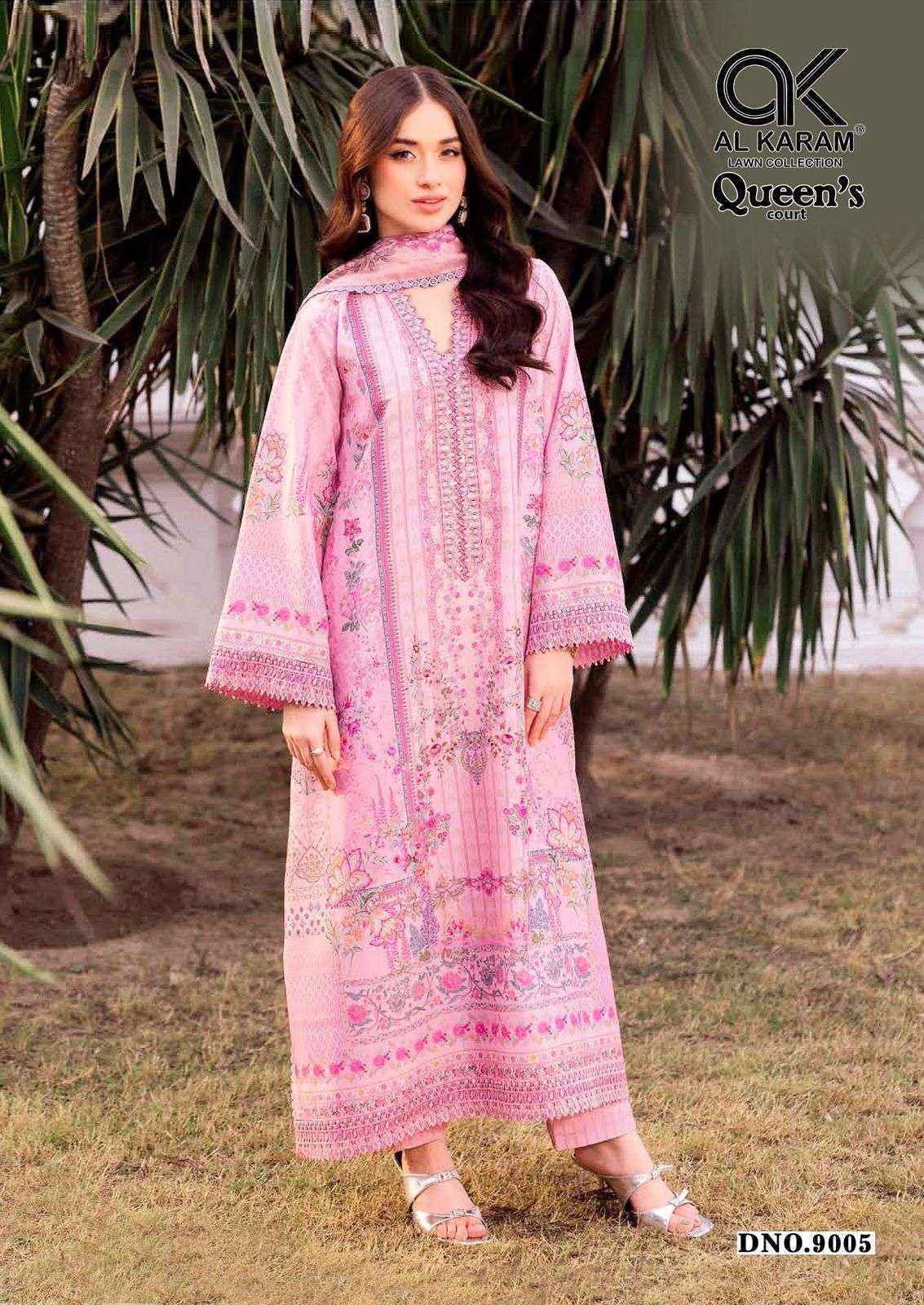 Al Karam Queens Court Vol 9 Cotton Dress Material Wholesale Price ( 6 pcs Catalogue )