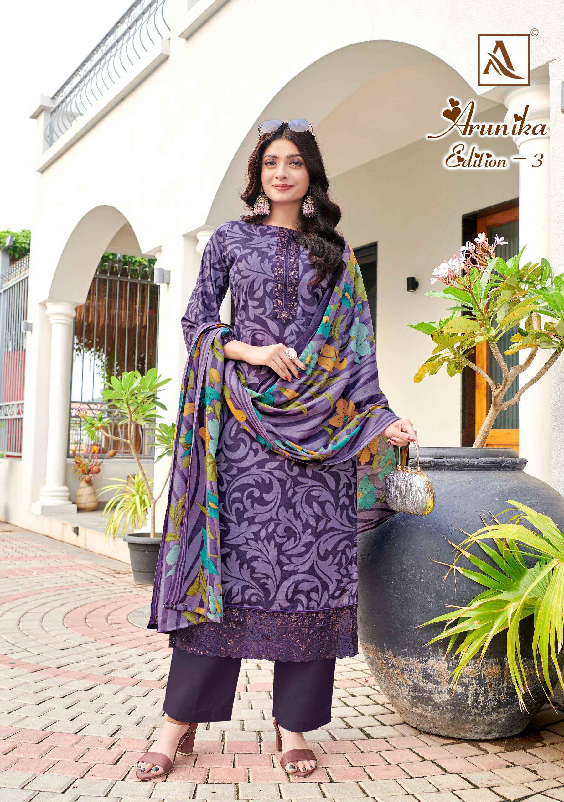 Alok Arunika Edition 3 Cambric Cotton Dress Material Wholesale Surat (  6 pcs Catalogue )