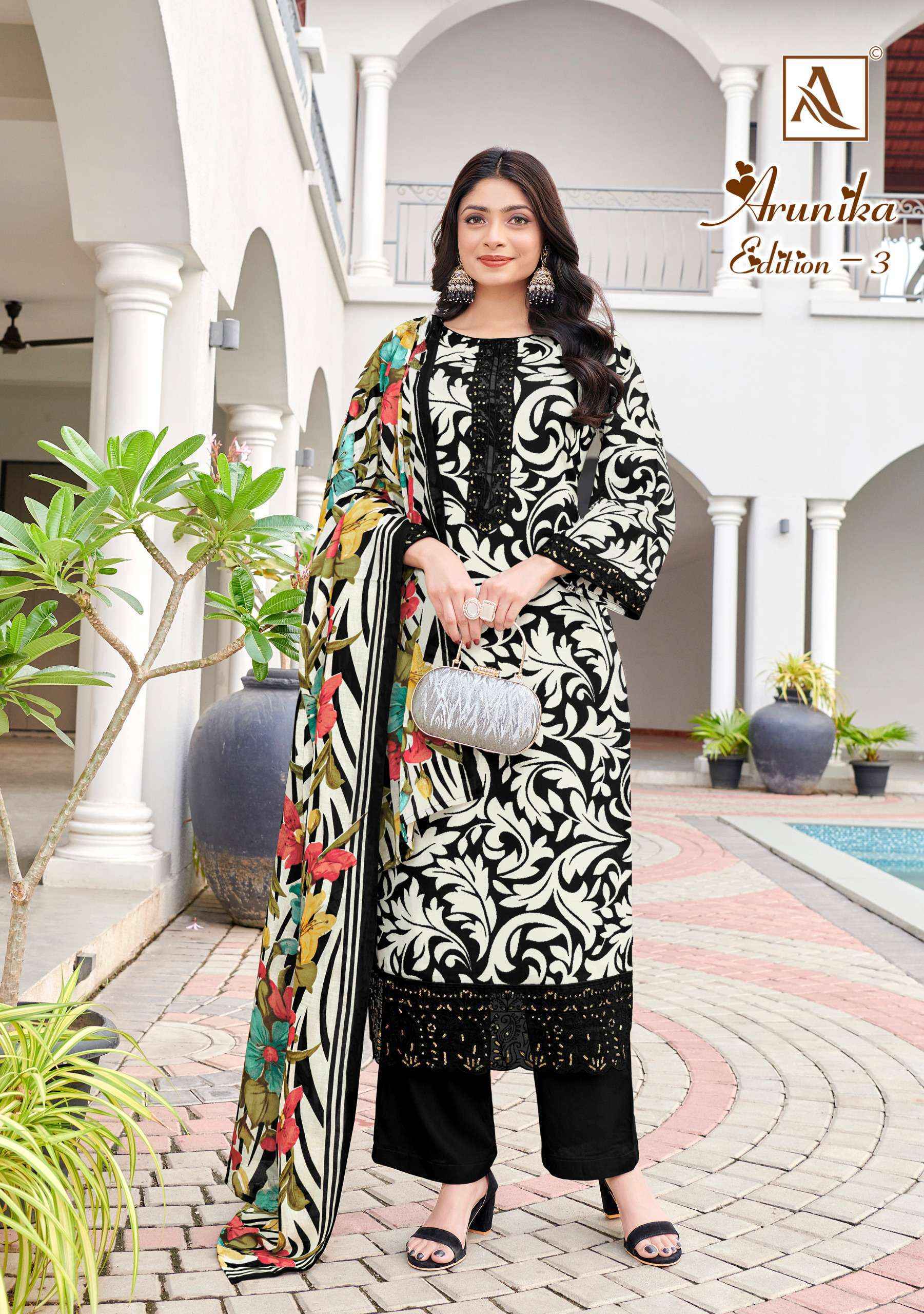 Alok Arunika Edition 3 Cambric Cotton Dress Material Wholesale Surat (  6 pcs Catalogue )