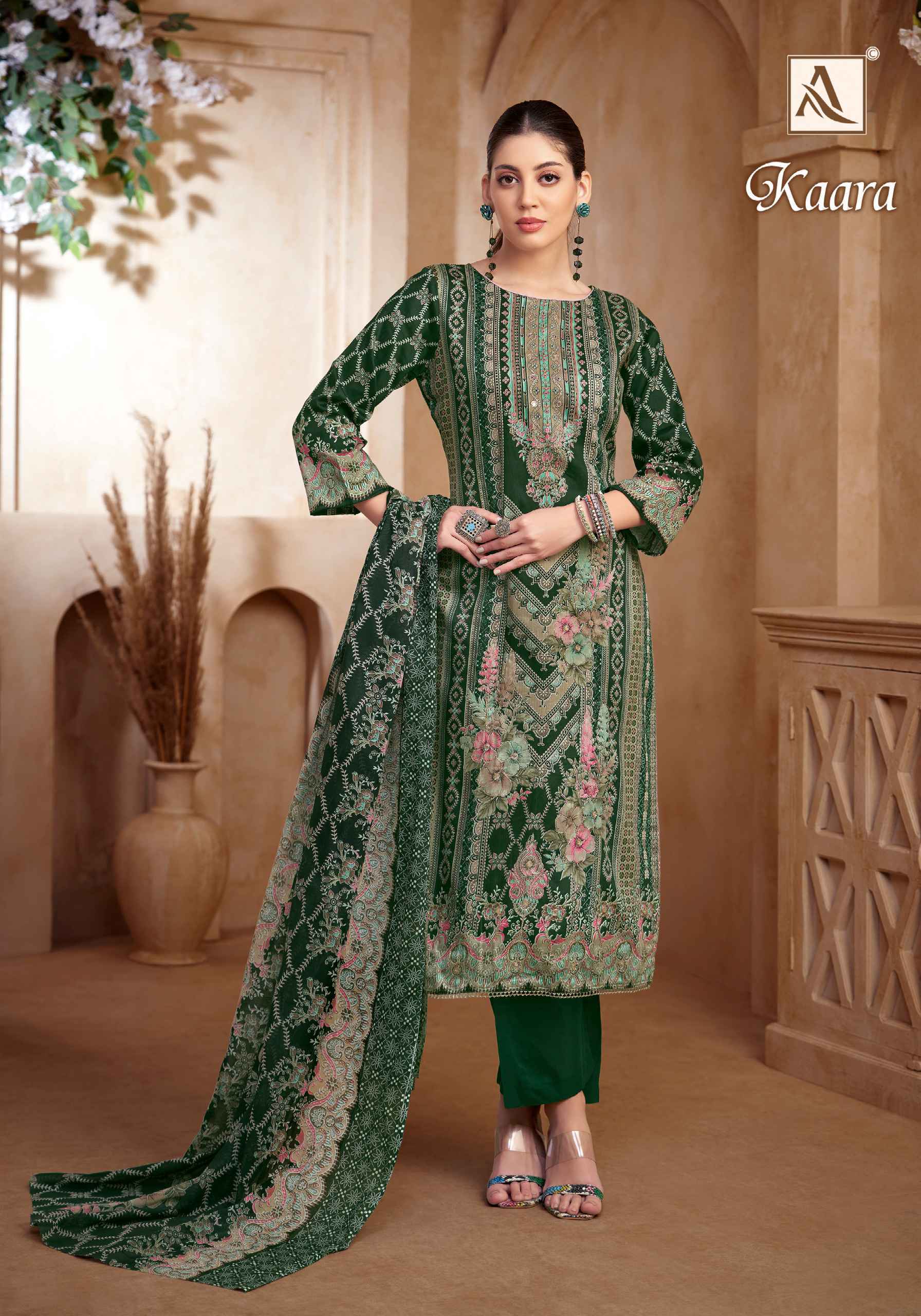 ALOK KAARA PURE ZAM COTTON DRESS MATERIAL AT WHOLESALE PRICE ( 6 pcs CATALOG )